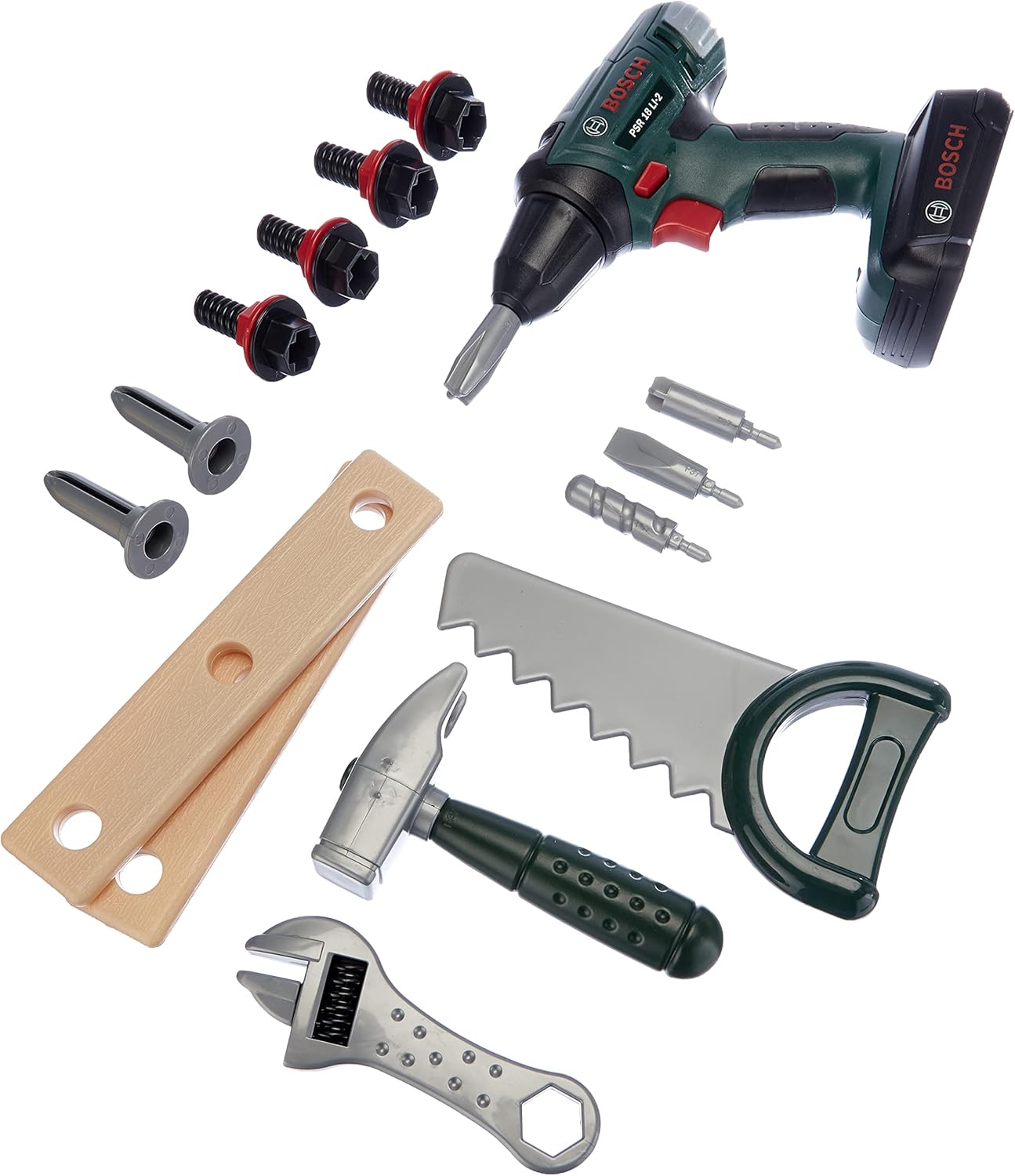 Theo Klein 8429 Bosch Tool Box Set - Battery-Powered Cordless Screwdriver with Light & Sound, 3+ Years 5