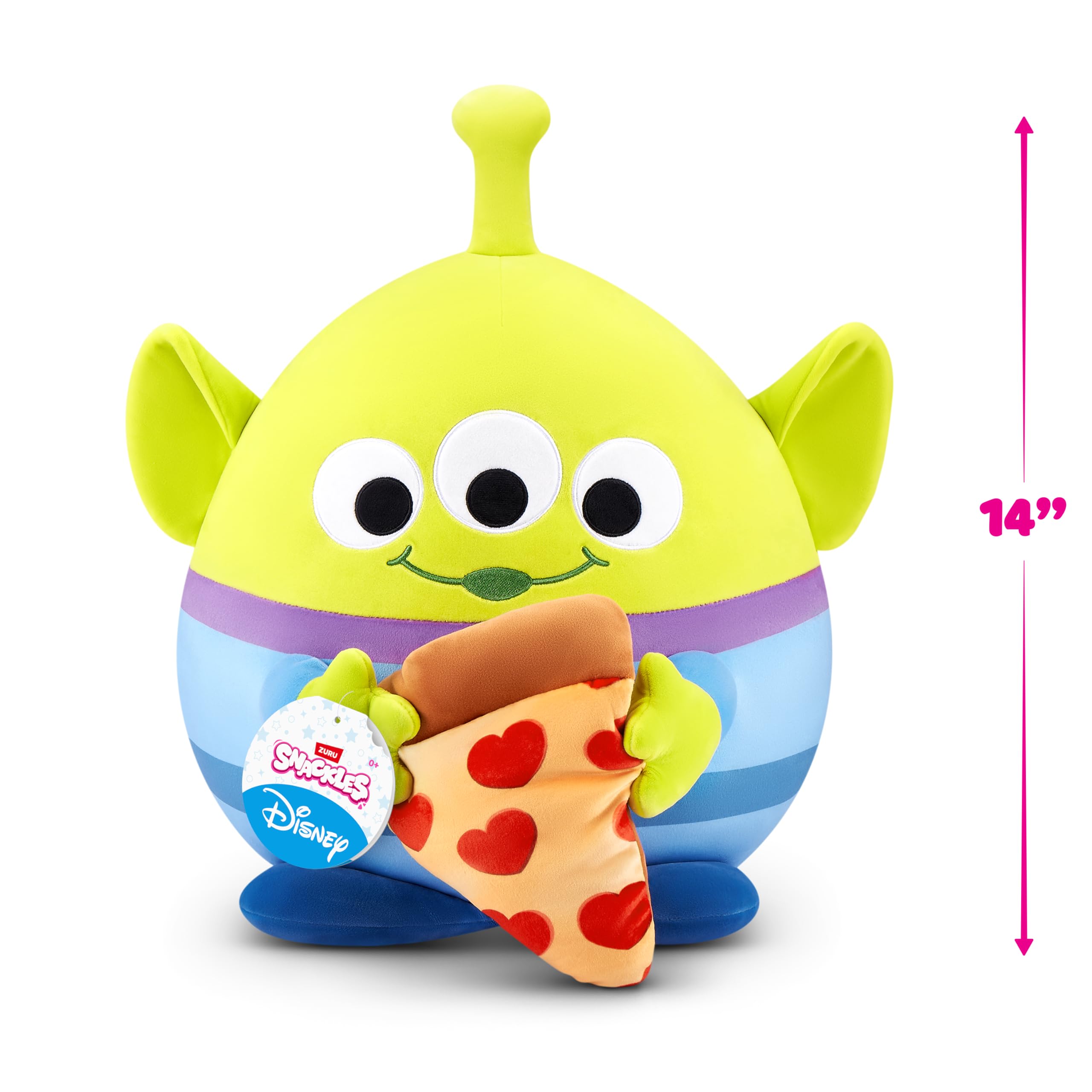 Snackles Disney 14-inch Plush (Alien) by ZURU - Super-Soft Stuffed Animal with Snack Accessory 2