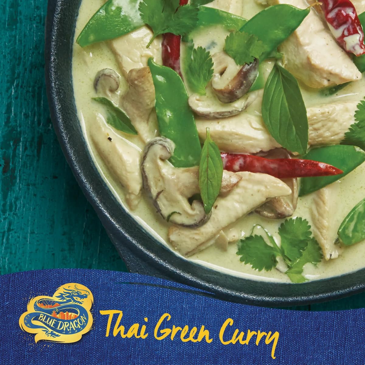 Blue Dragon Thai Green Curry Paste - Authentic Flavor | Medium Spice | 170g