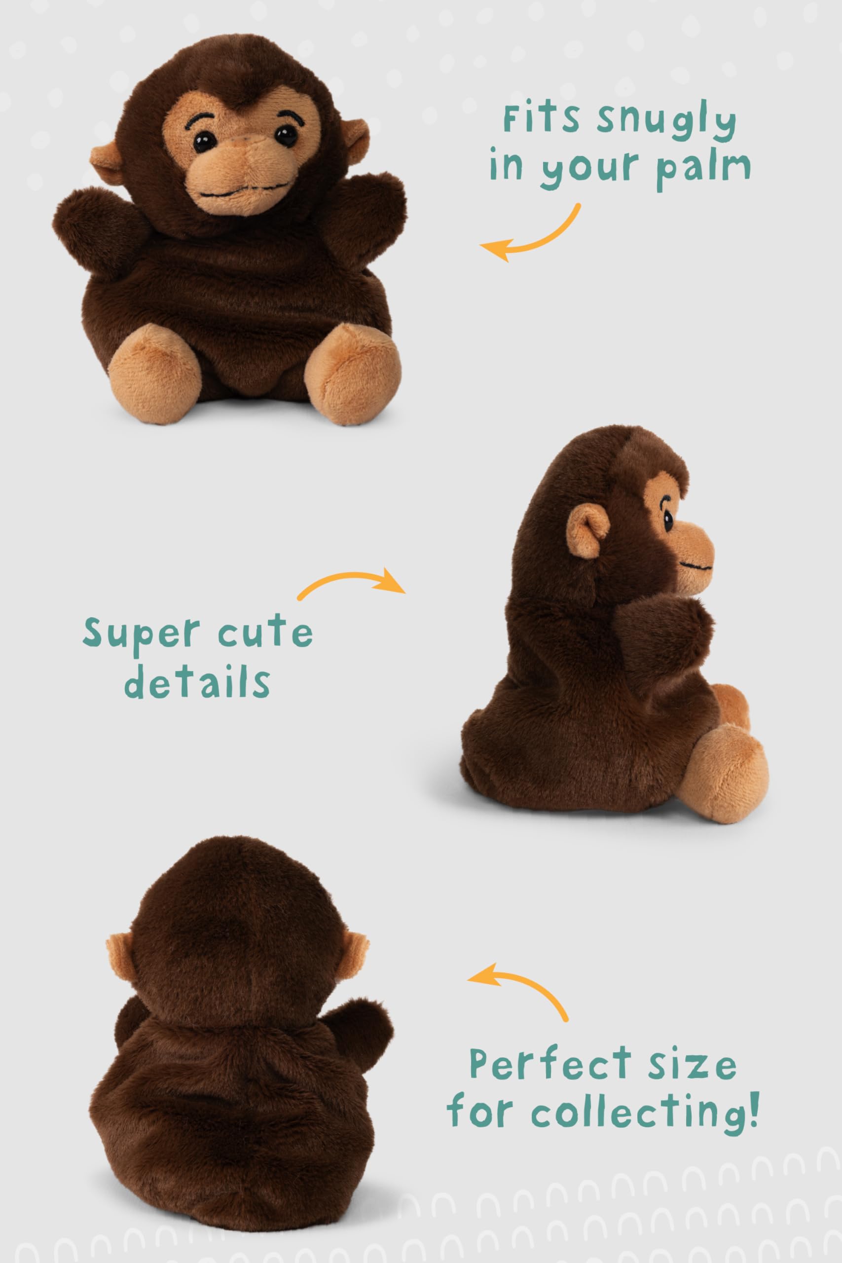 Living Nature Little Snugglies Monkey Plush Toy - Soft Stuffed Animal for Kids, 0+ Months 9