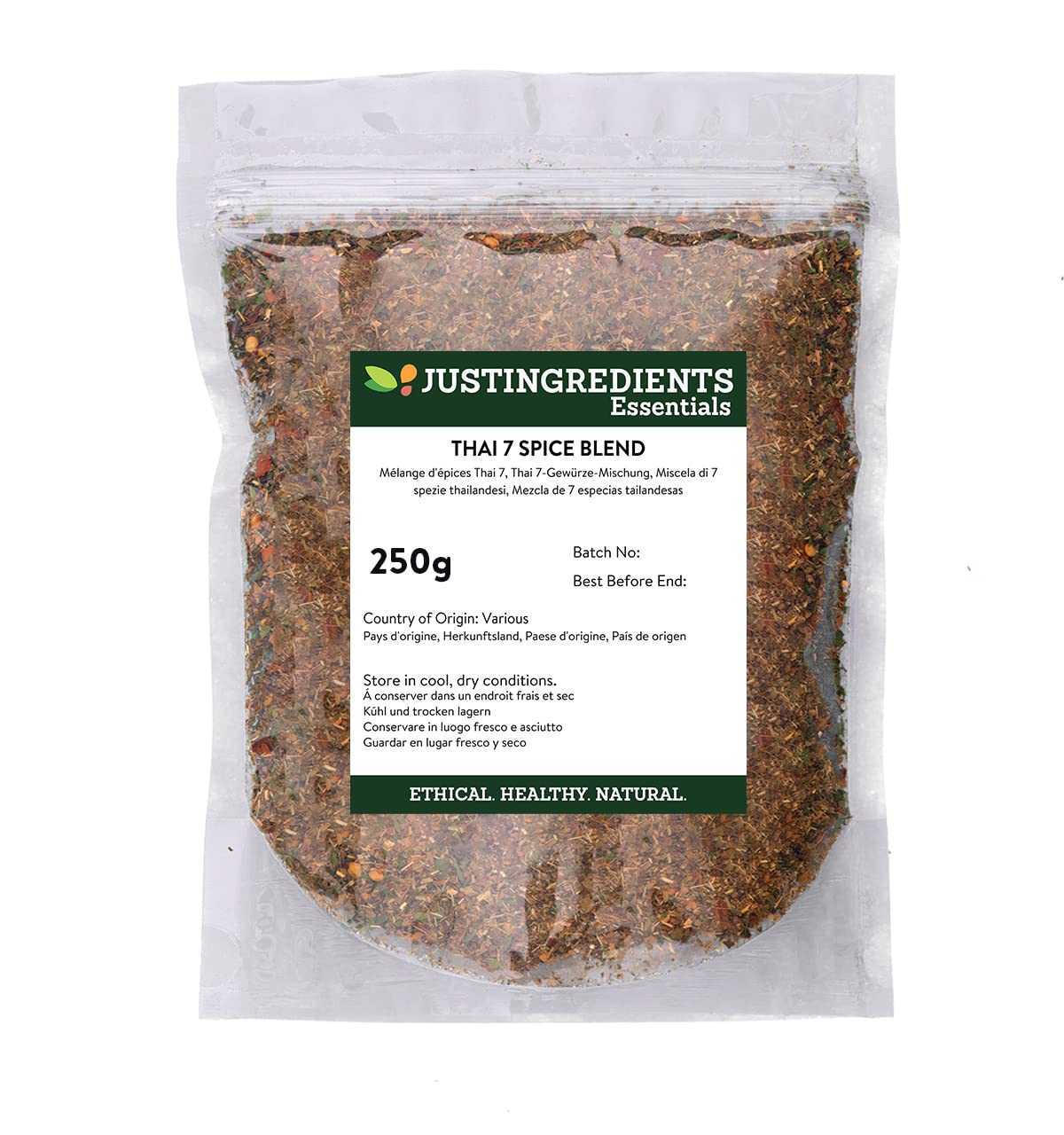JustIngredients Thai 7 Spice Blend - Authentic Thai Flavour | 250g | Ready-to-Use Mix