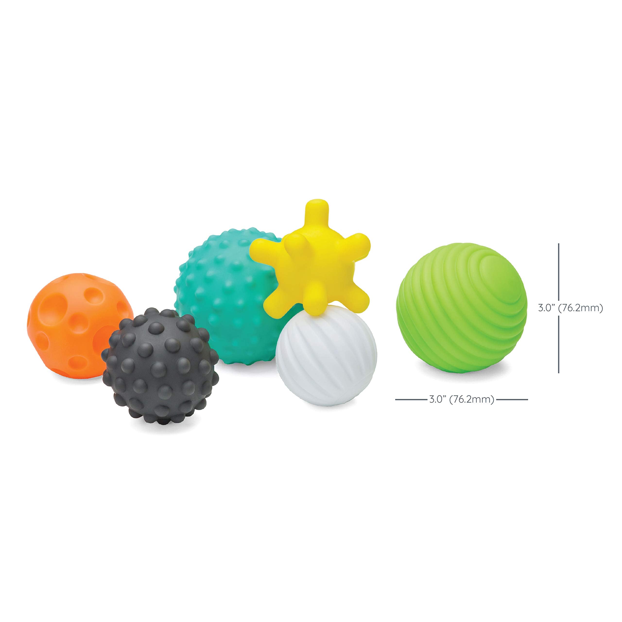 Infantino Textured Multi Ball Set - 6 Easy-to-Grab Sensory Balls for Babies 6 Months+ 13
