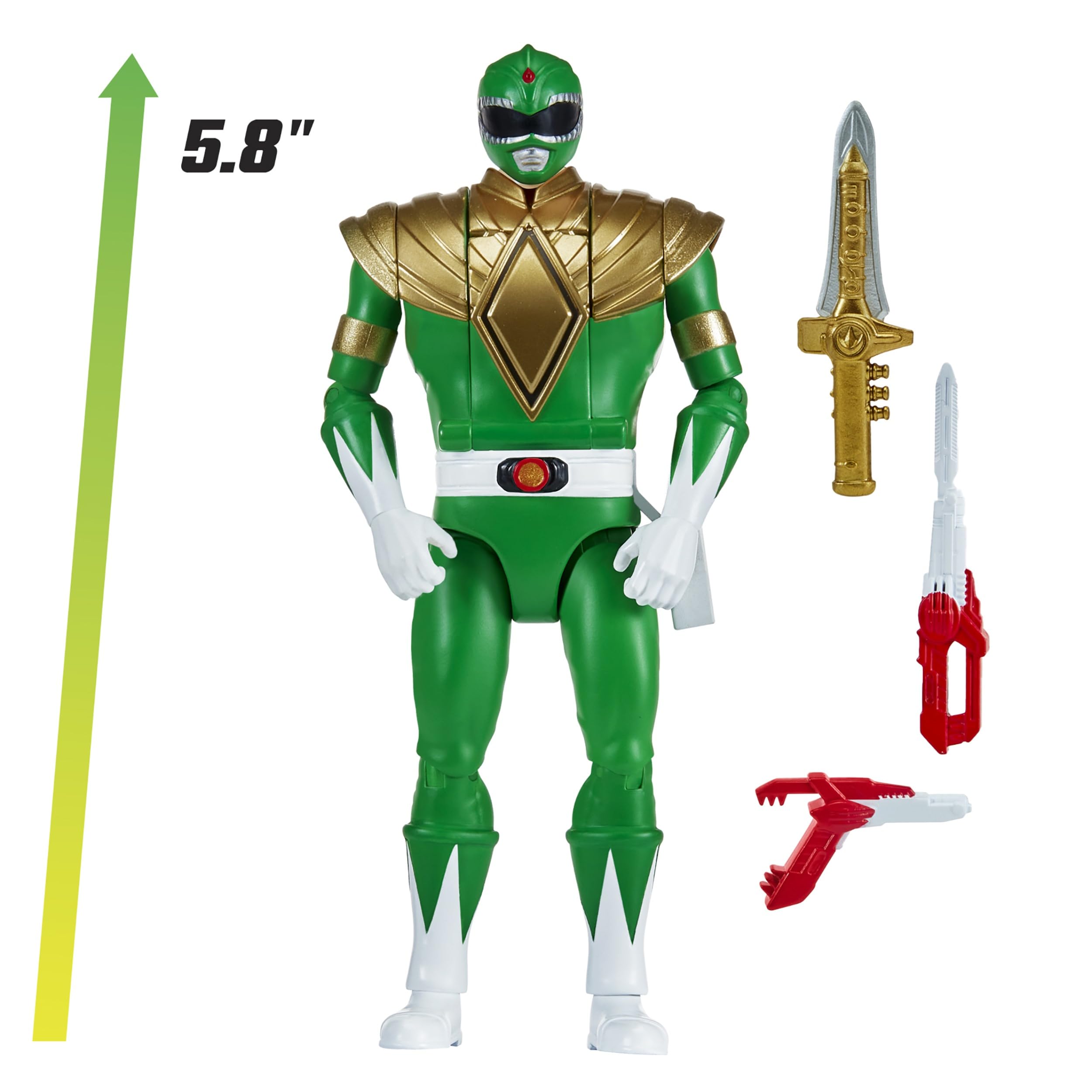 Playmates Power Rangers Auto-Morphin Green Ranger Action Figure | 15.2 cm | Ages 4+