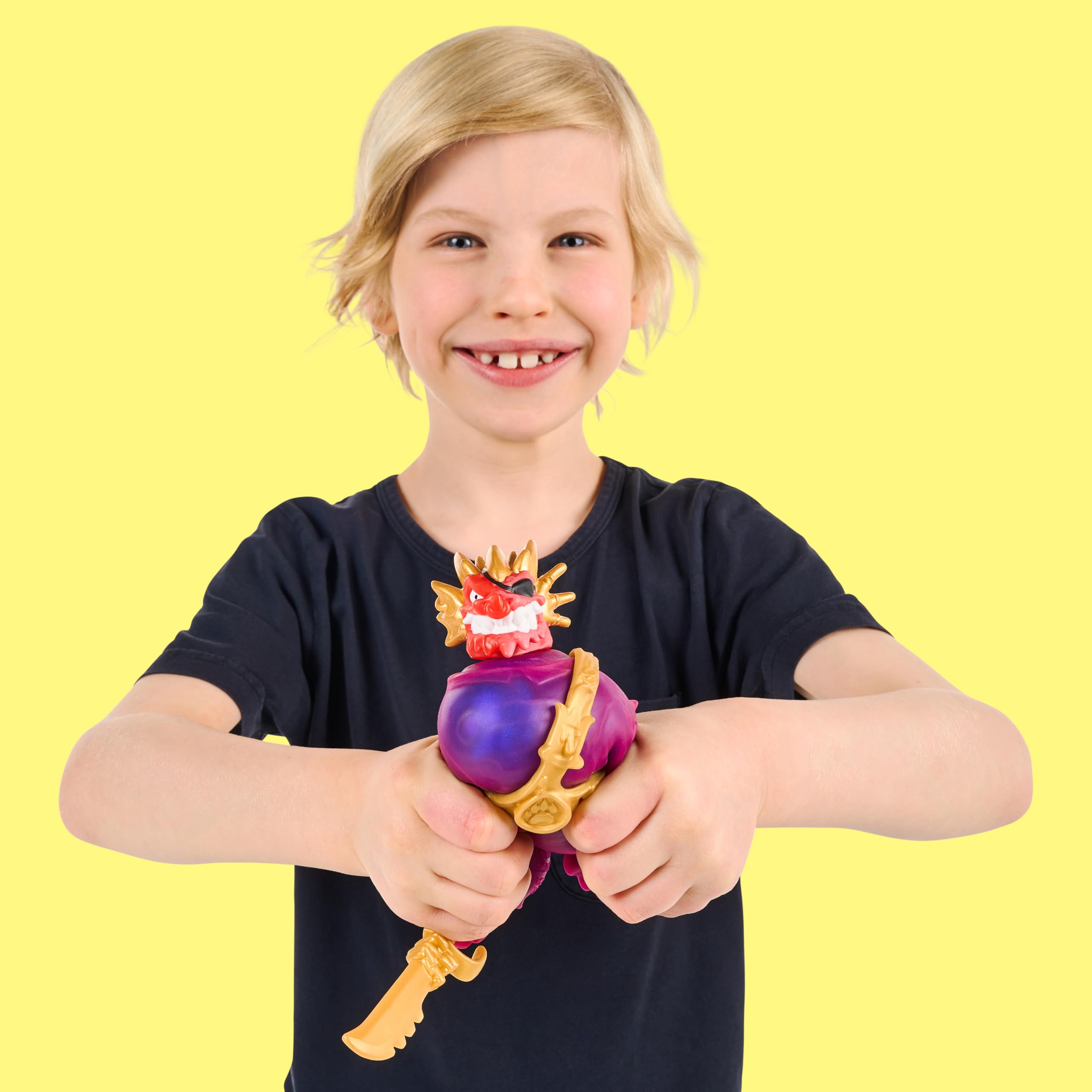 Heroes of Goo Jit Zu Cursed Goo Sea Blazagon - Stretchable Action Figure with Color-Changing Curse Feature 4