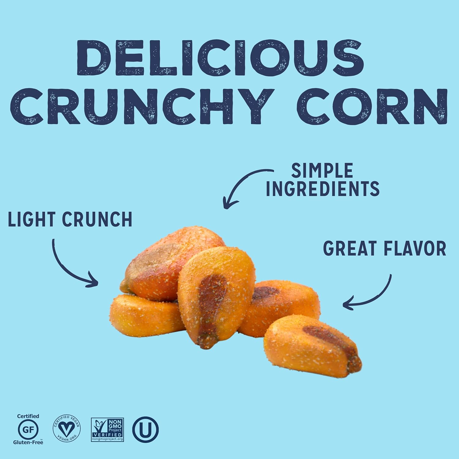 LOVE CORN Sea Salt Crunchy Corn Snack 20g x 24 Bags – Gluten Free Vegan Snack 6