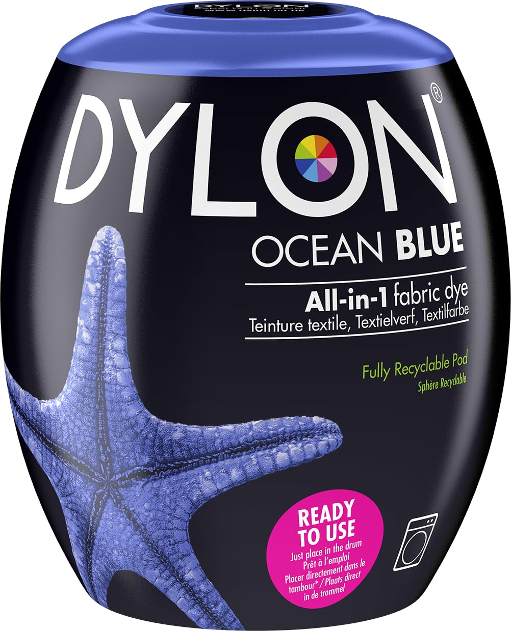 Dylon Washing Machine Fabric Dye Pod for Clothes & Soft Furnishings, 350g - Ocean Blue 1