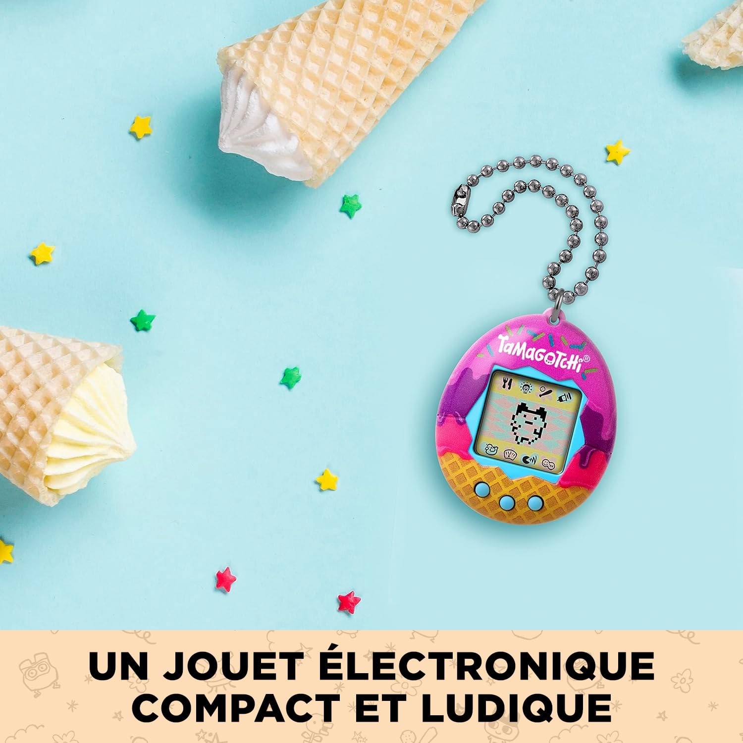 Bandai Tamagotchi Original Ice Cream Shell - Retro Virtual Pet Toy for Kids & Adults 8+ 5