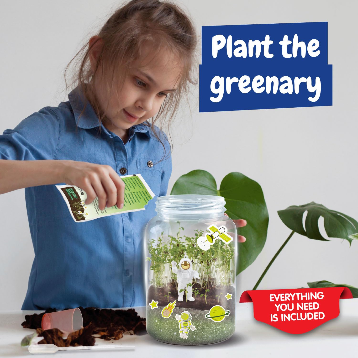 Science4you Moon Station NASA Terrarium Kit - Glow in the Dark Space Ecosystem for Kids 8+ 12