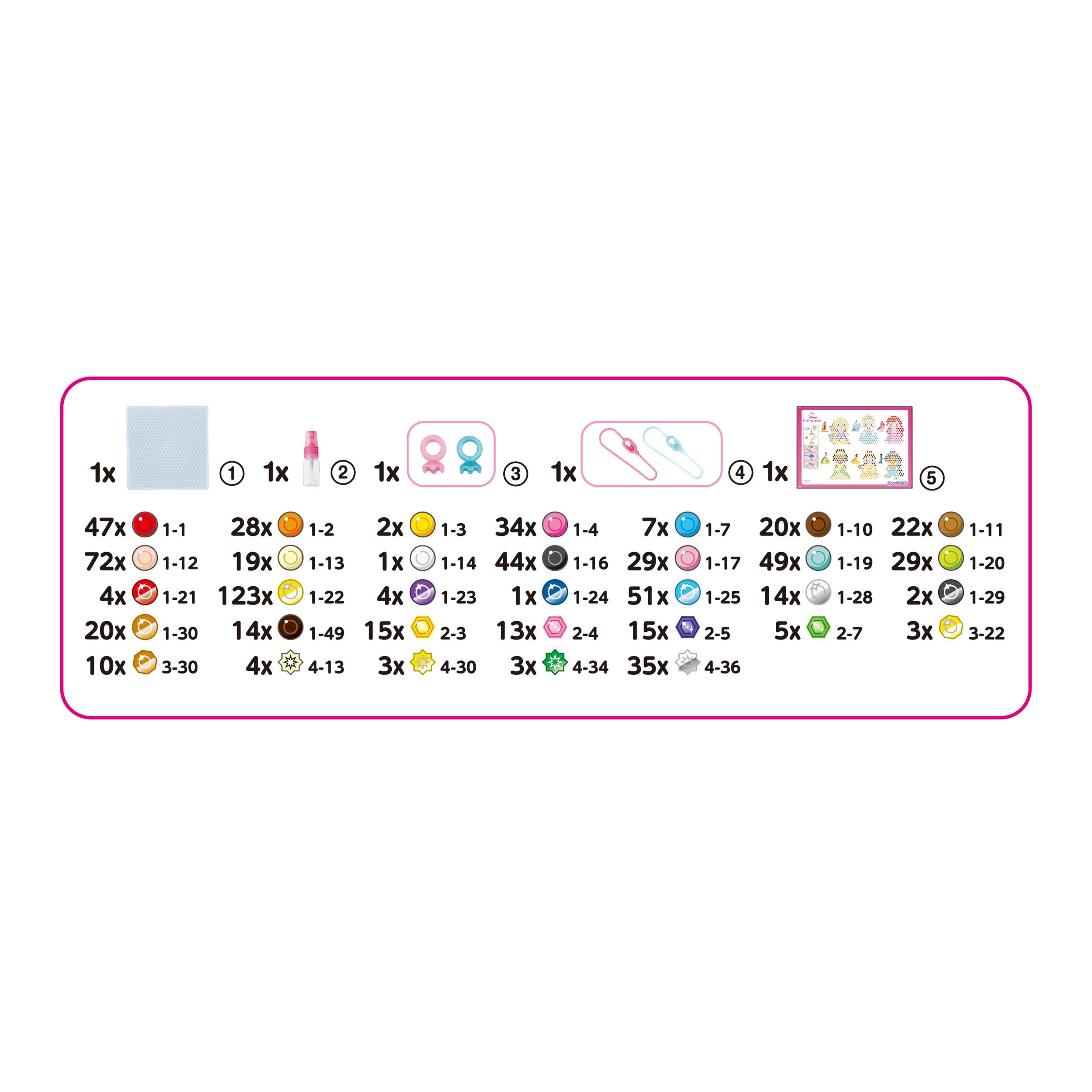 Aquabeads Disney Princess Keychain Craft Kit - 700 Beads, Includes Keychain Attachments 3