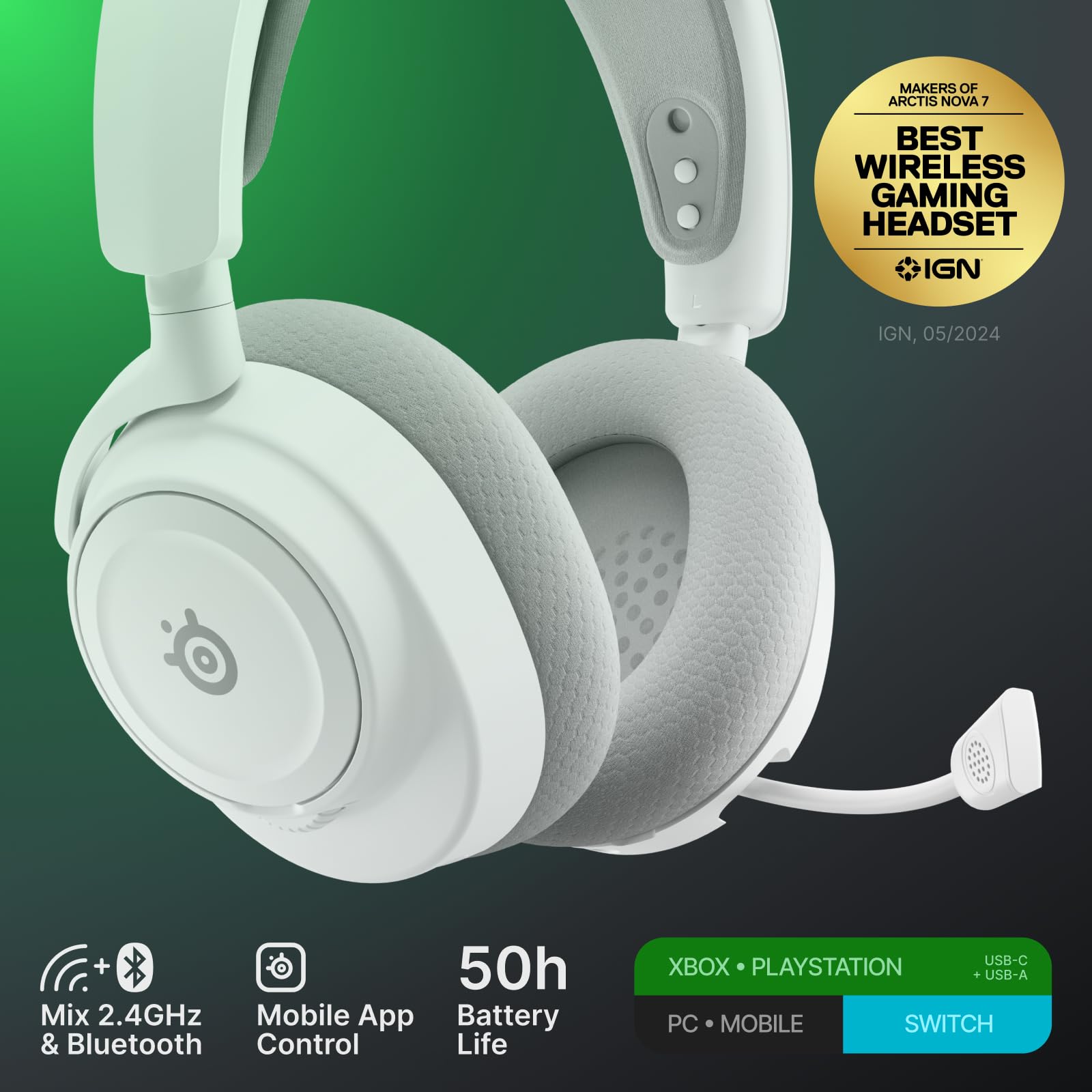 SteelSeries Arctis Nova 7X Wireless Gen 2 - Xbox & PC Gaming Headset with 2.4GHz + Bluetooth 9