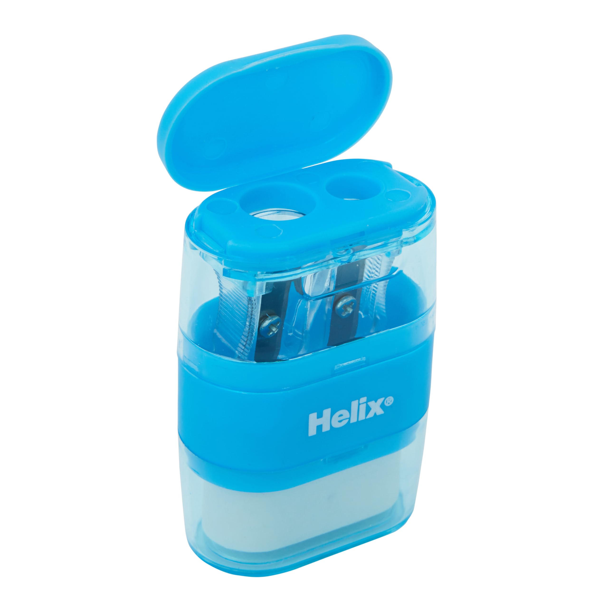 Helix Balance Duo Two Hole Pencil Sharpener and Eraser - Assorted Colours 3