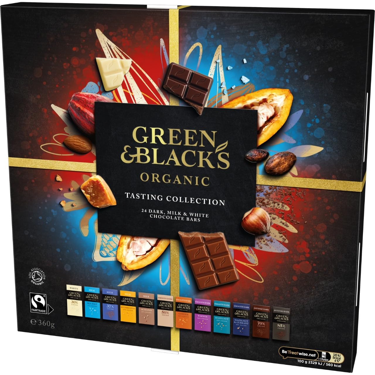 Green & Black's Organic Tasting Collection - Assorted Miniature Chocolate Bars (24 Pack) 7