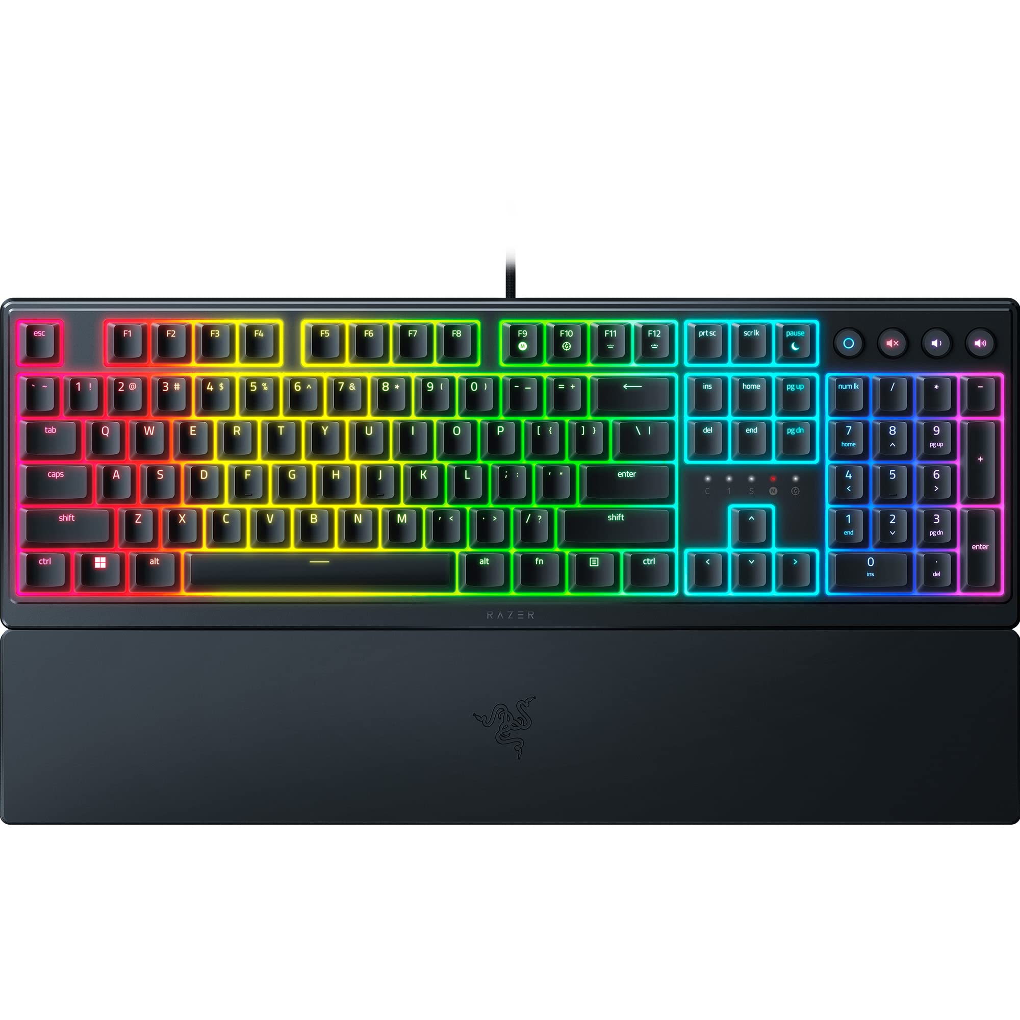 Razer Ornata V3 - Low Profile Gaming Keyboard with Mecha-Membrane Switches, RGB Chroma, Magnetic Wrist Rest, UK Layout | Black 8