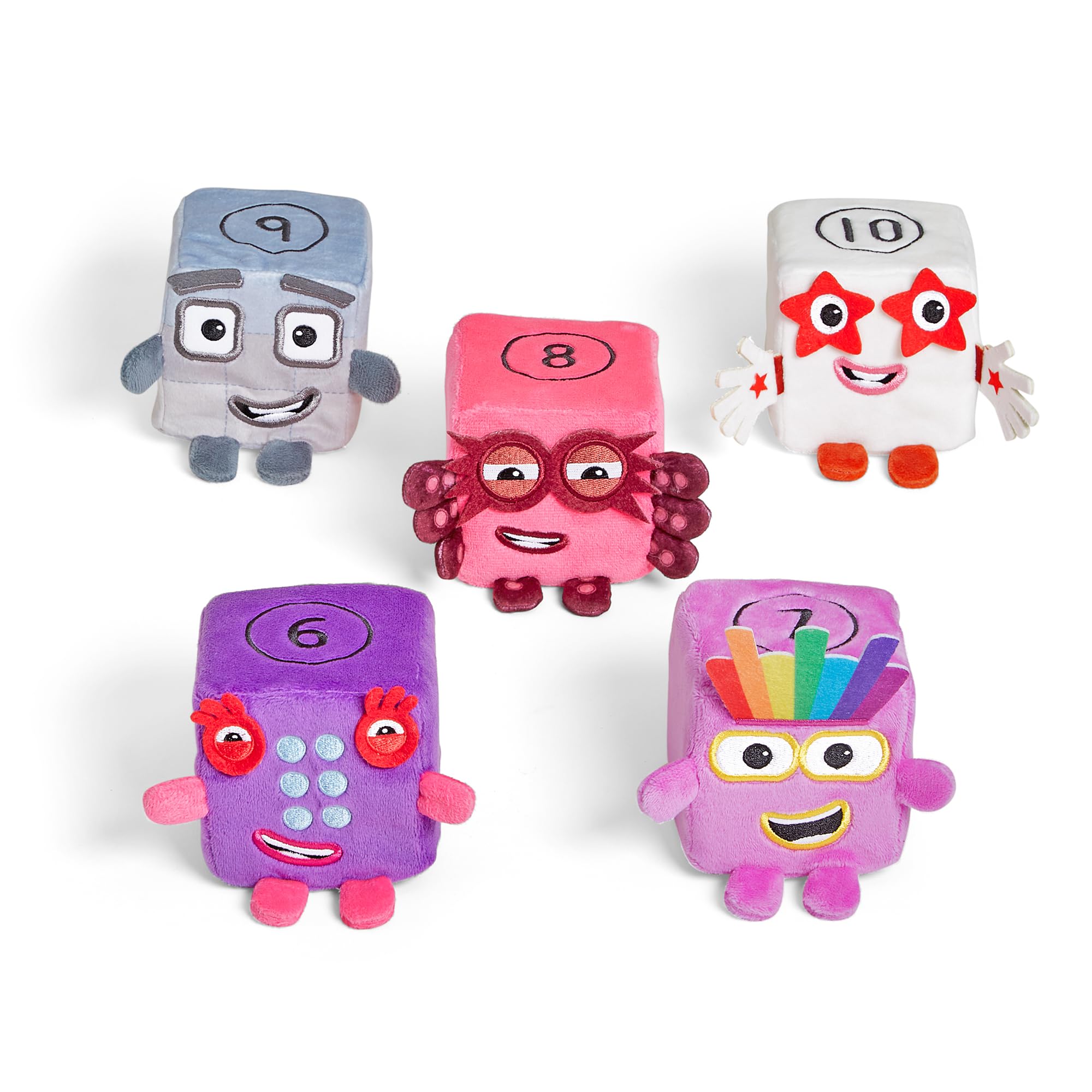 Learning Resources Numberblocks Blocklets Six to Ten Soft Plush Set - Ages 18 Months+ | Fabric | Unisex Children