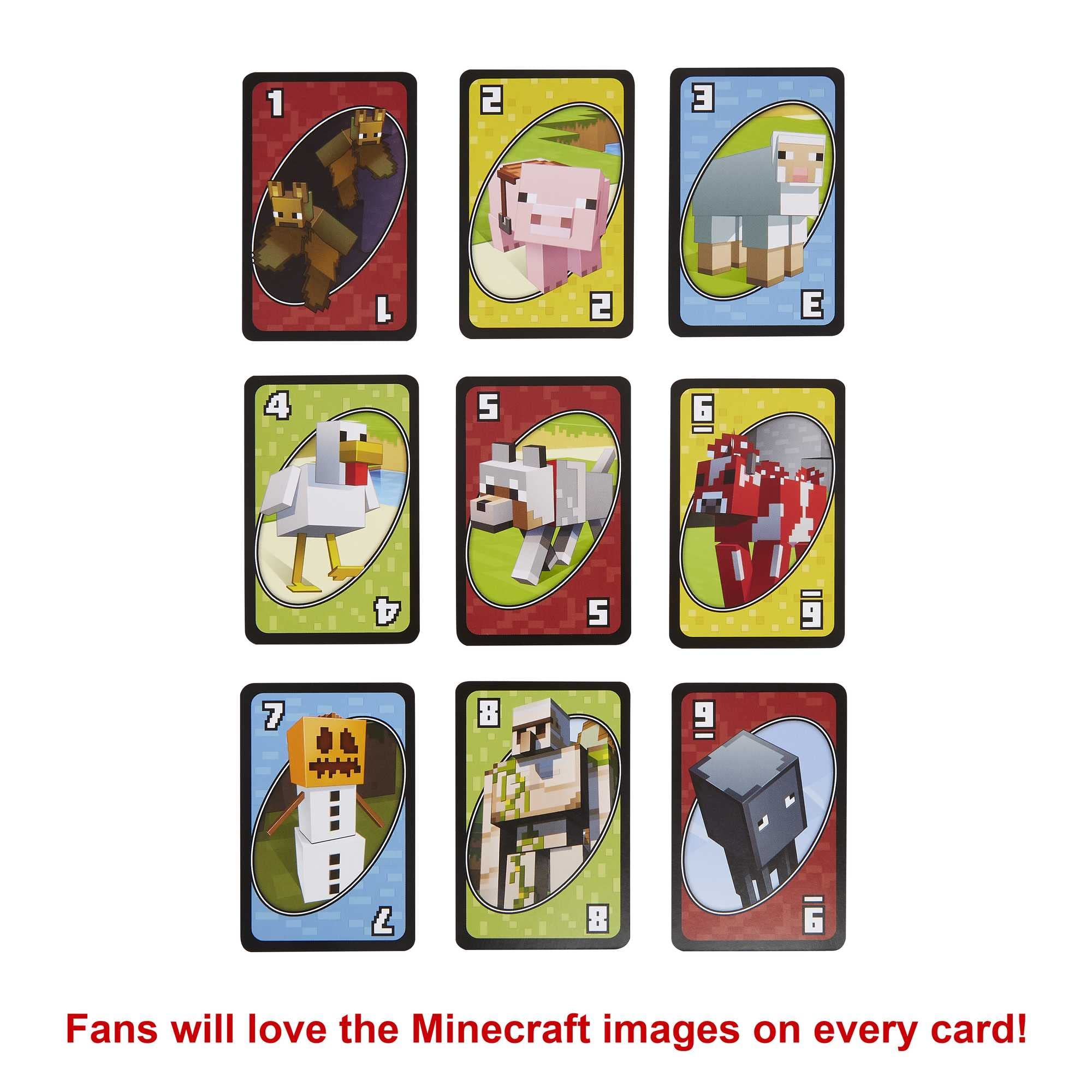Mattel UNO Minecraft Card Game, Multi-Colour 7