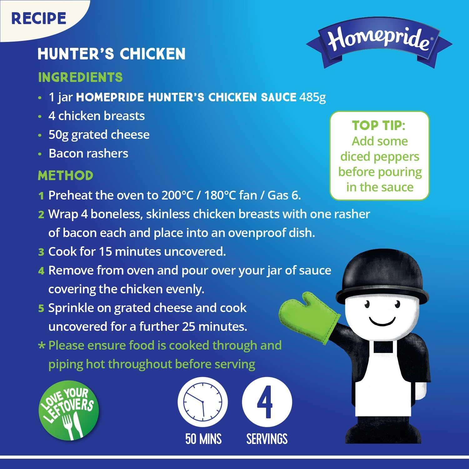Homepride Sweet & Smoky Hunter's Chicken Cooking Sauce, 485g Jar 6