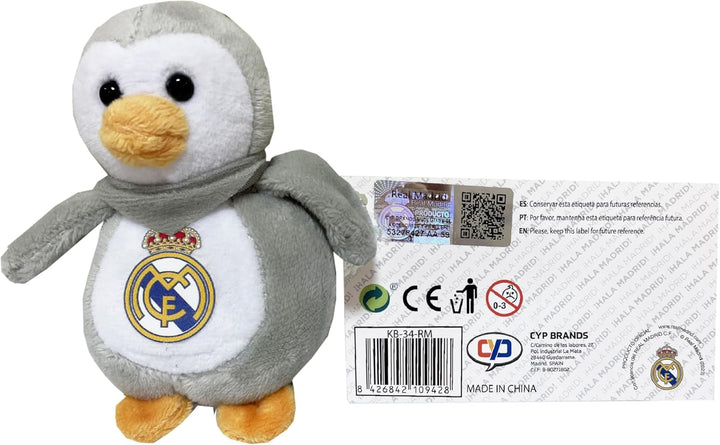 CyP Brands Real Madrid Penguin Plush Keychain Backpack Pendant (M)