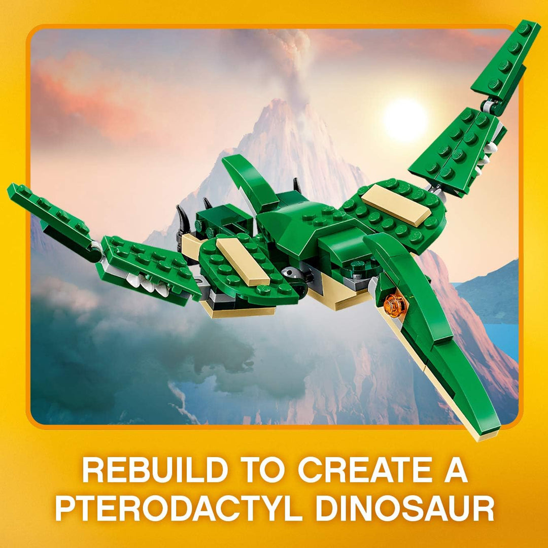 LEGO Creator Mighty Dinosaurs 3-in-1 Building Set - T-Rex, Triceratops & Pterodactyl - 174 Pieces