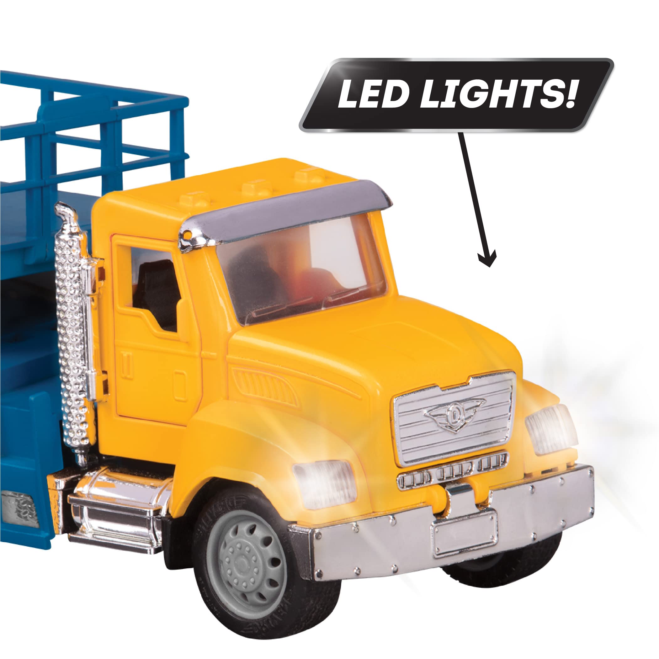 Driven by Battat Scissor Lift Truck Toy with Lights & Sounds | Movable Parts | Blue, Yellow 6