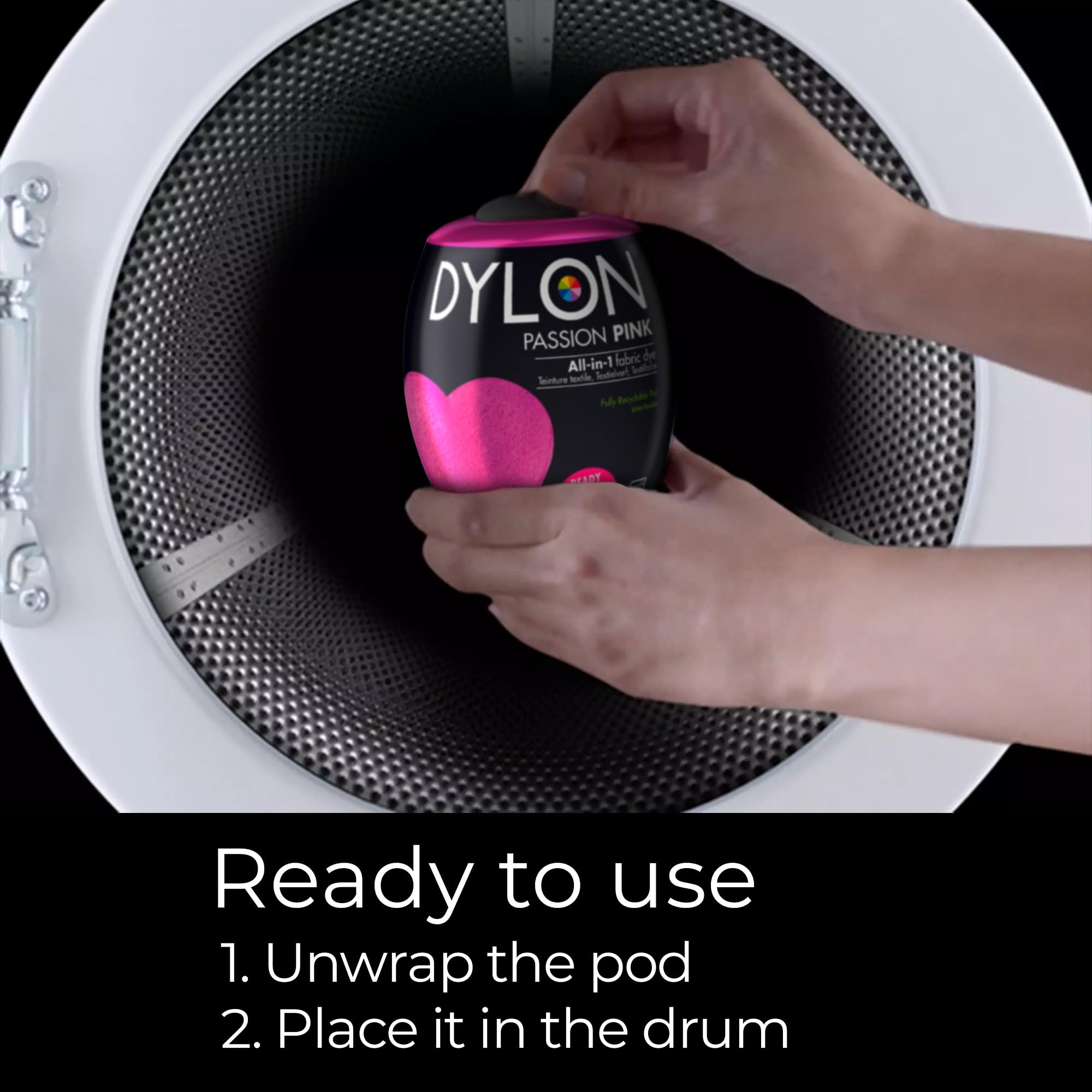 Dylon Washing Machine Fabric Dye Pod - Passion Pink, 350g 7