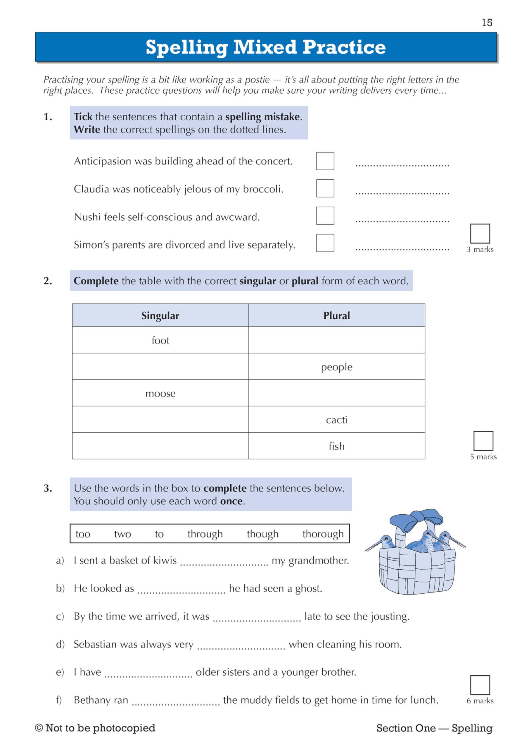 Coordination Group Publications Ltd (CGP) KS3 Year 9 Spelling, Punctuation and Grammar Targeted Workbook - Ages 13-14 4