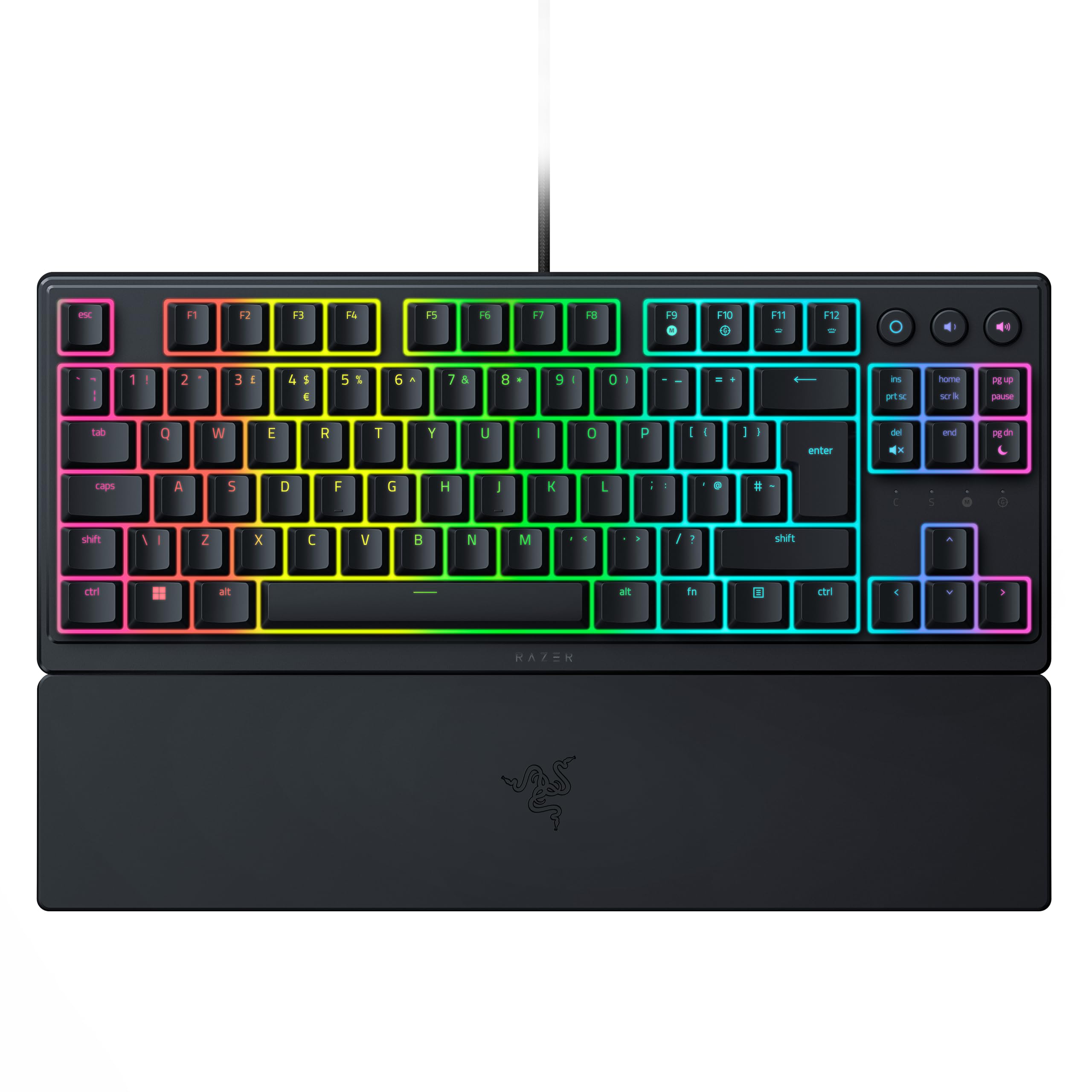 Razer Ornata V3 Tenkeyless Gaming Keyboard - Low Profile, Mecha-Membrane Switches, RGB, UK Layout 1
