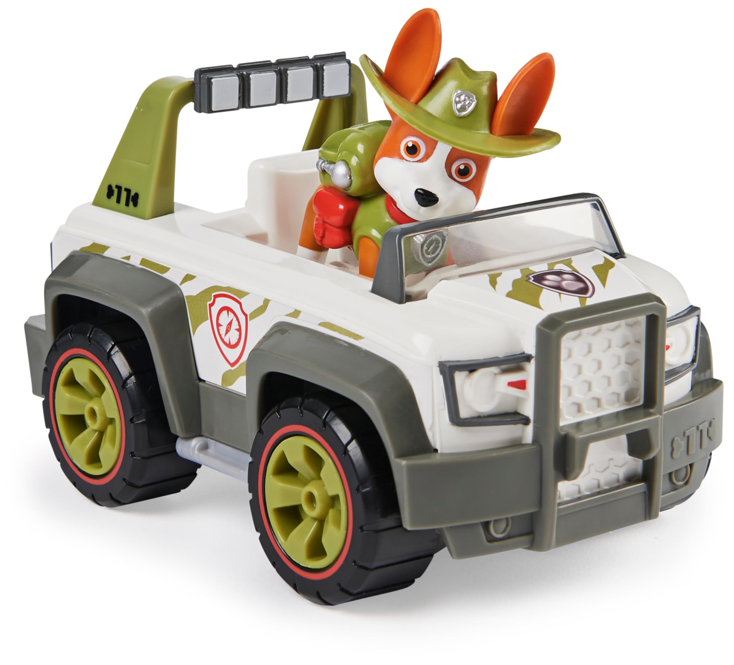 Paw Patrol Tracker’s Jungle Cruiser Toy Truck with Collectible Action Figure | Ages 3+ | Recycled Plastic