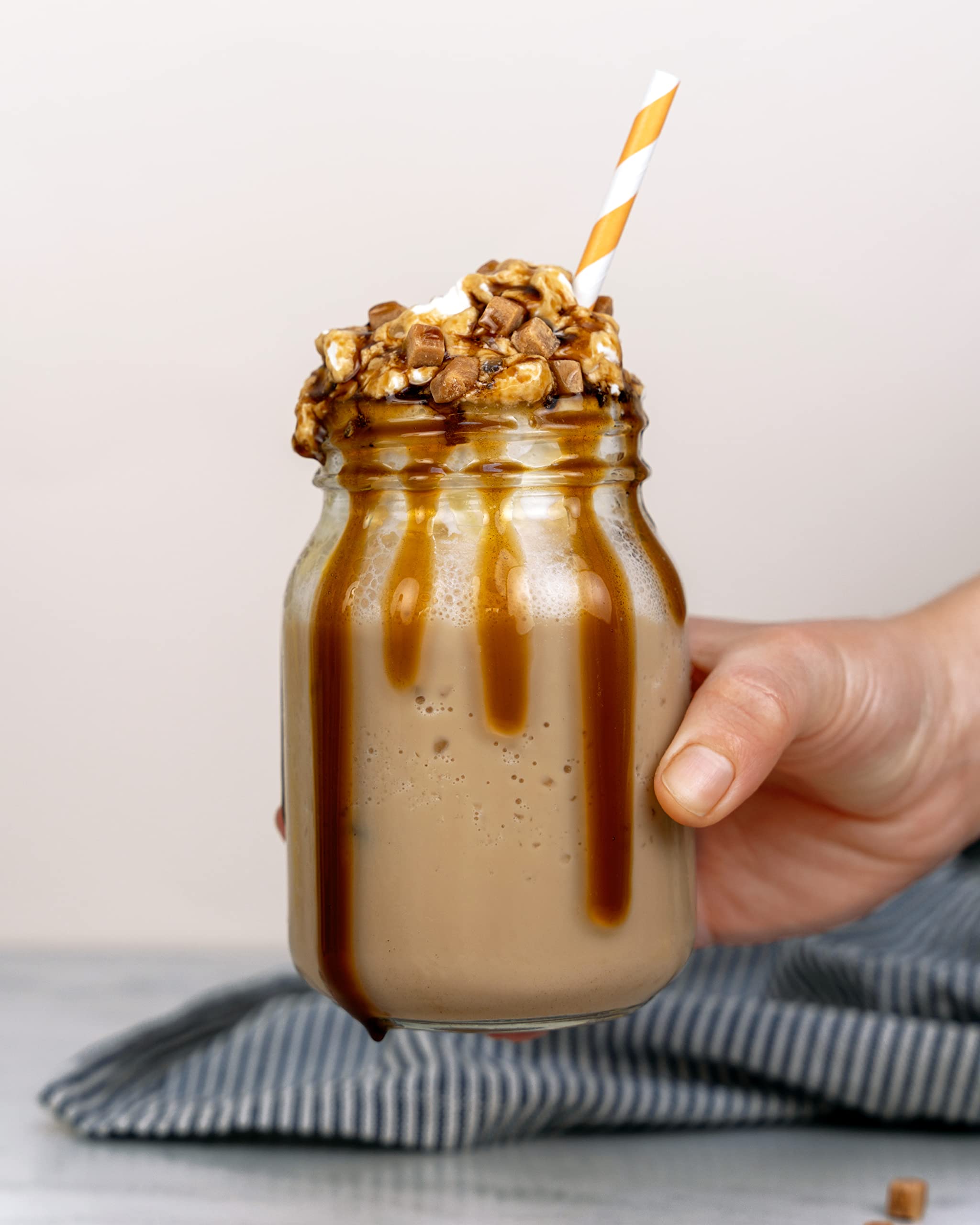 Simply - Toffee Frappe Powder, Nut Free & Gluten Free Iced Drink Mix with Real Toffee Pieces 2