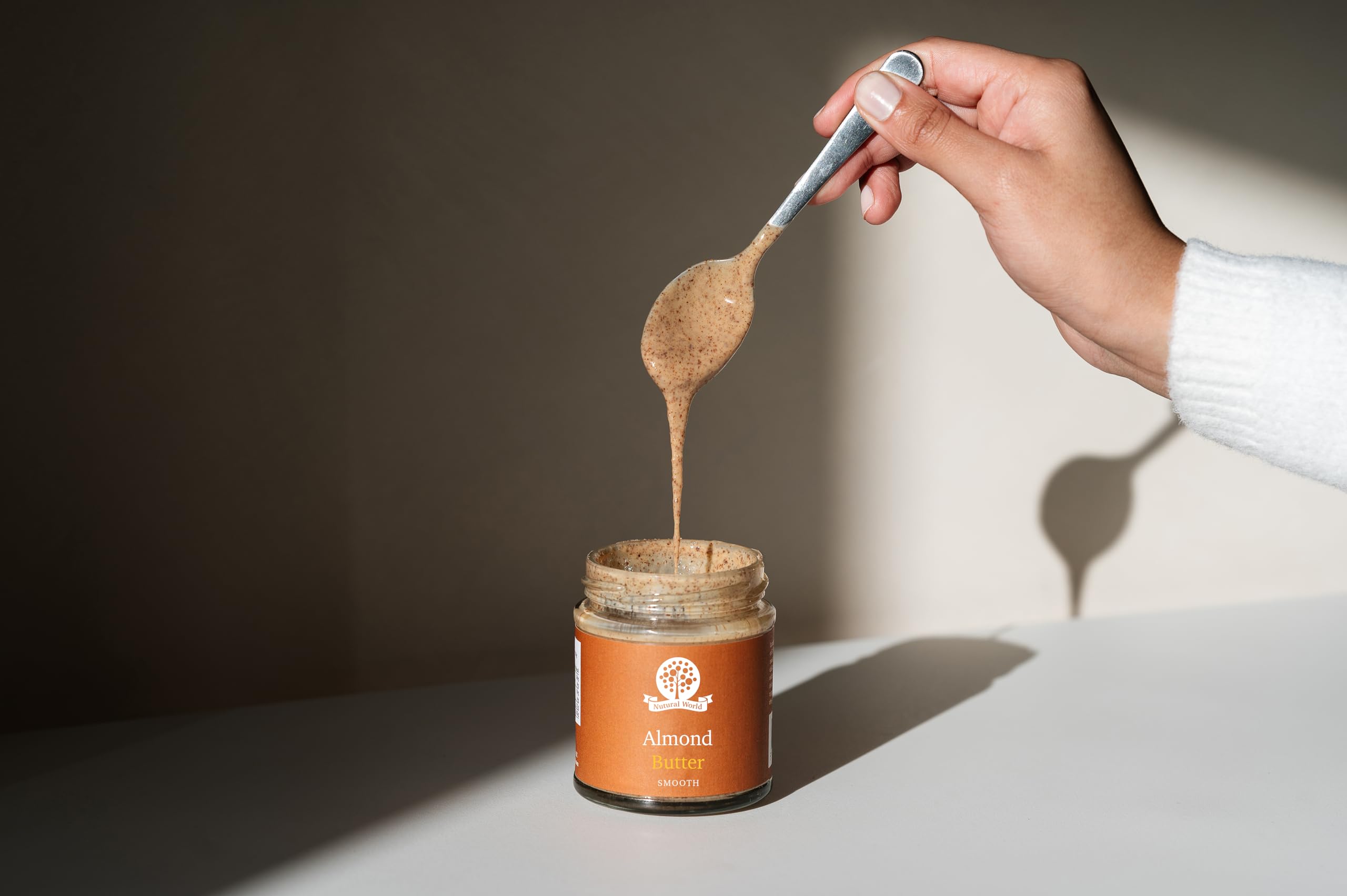 Nutural World Smooth Almond Butter - 100% Pure Almonds | 170g