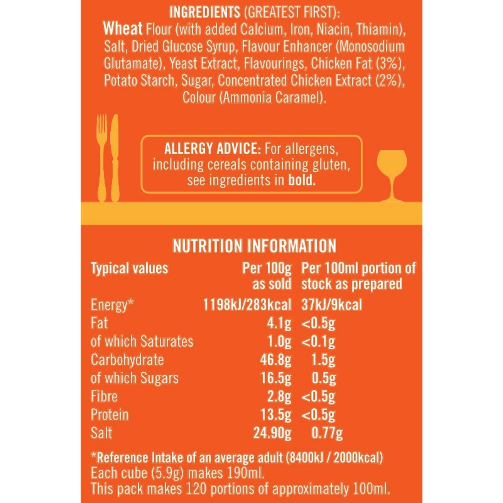 OXO Chicken Stock Cubes - 60 Count Family Size Pack | Savoury & Tasty | No Artificial Preservatives