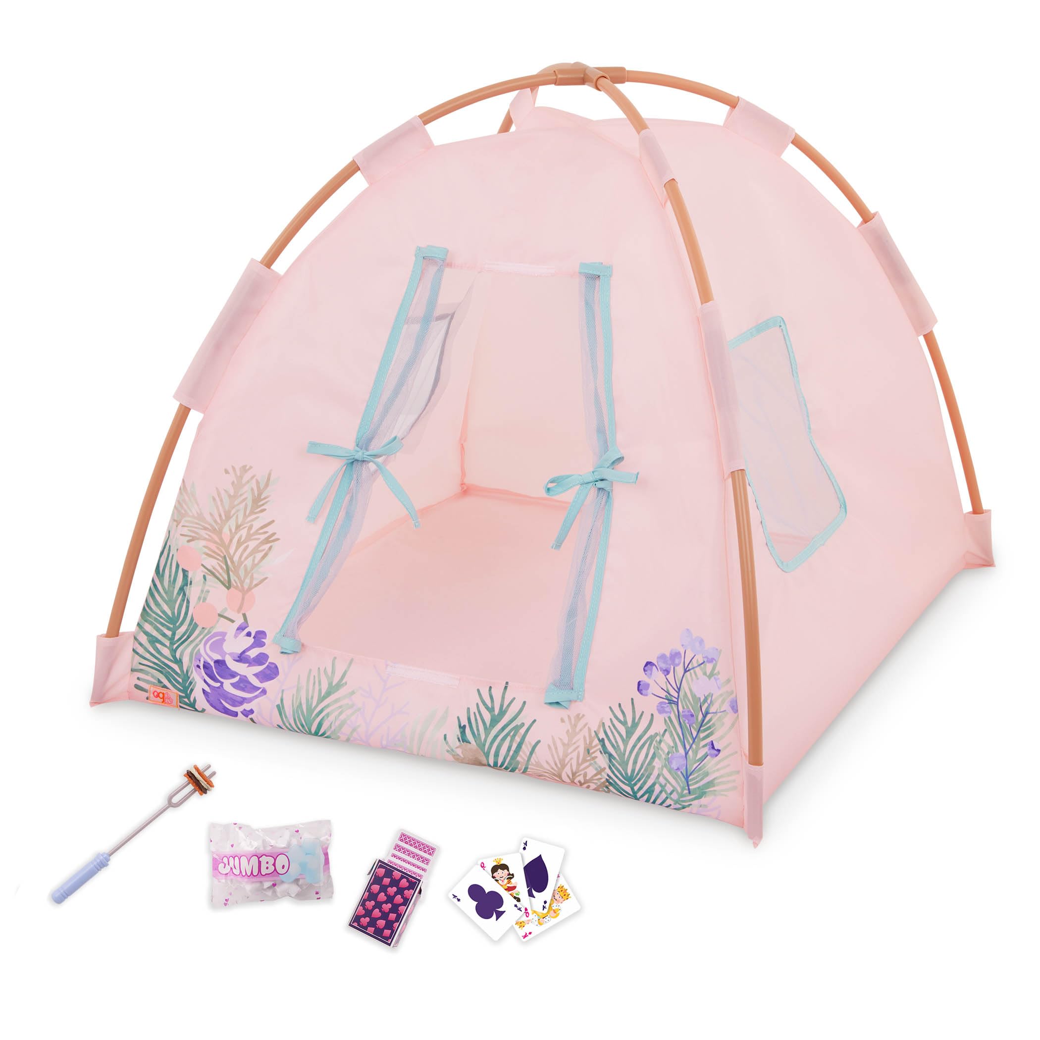 Our Generation Camping Nights - 18-Inch Doll Tent Playset with Accessories 8