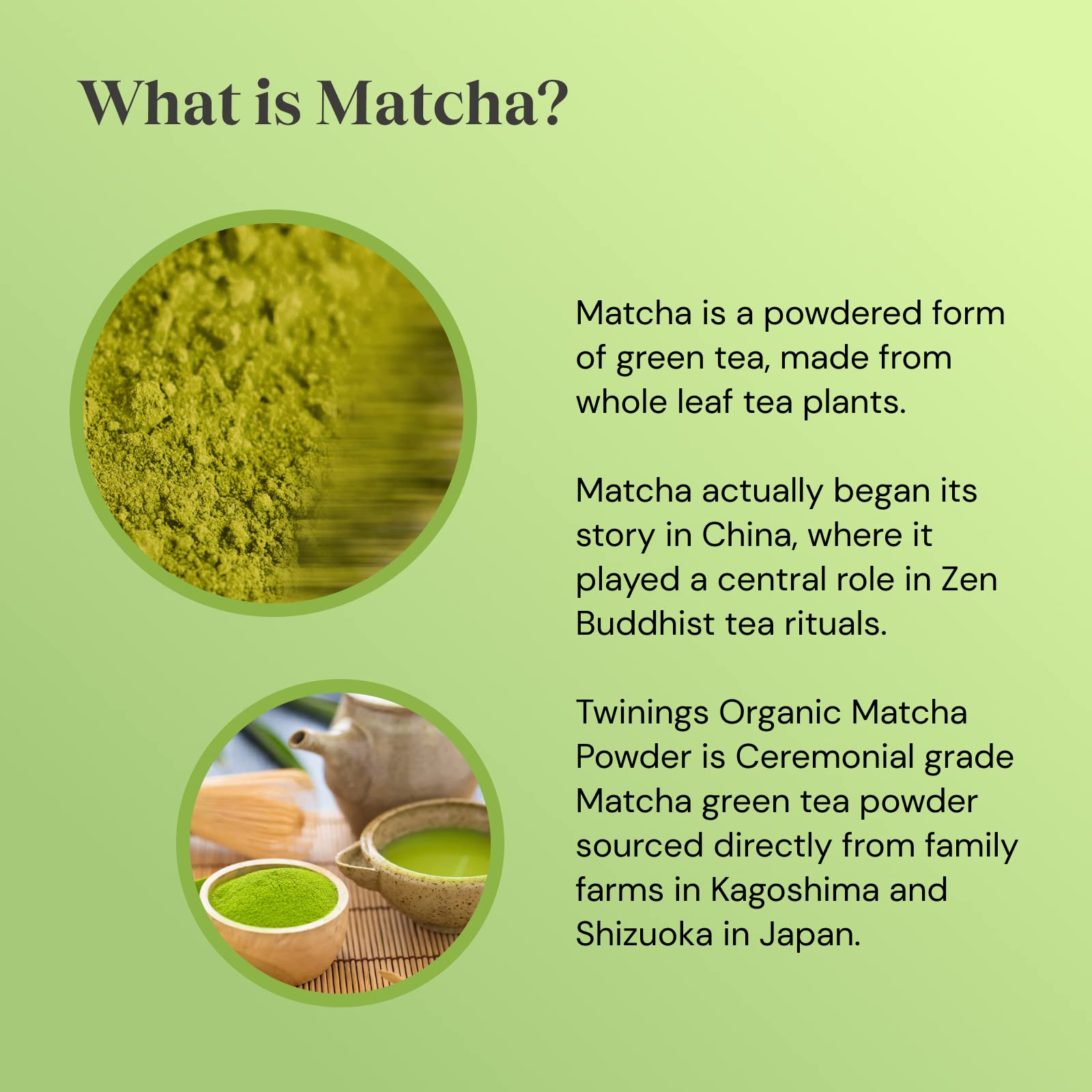 Twinings Organic Ceremonial Grade Matcha Green Tea Powder - 30g Tin 4