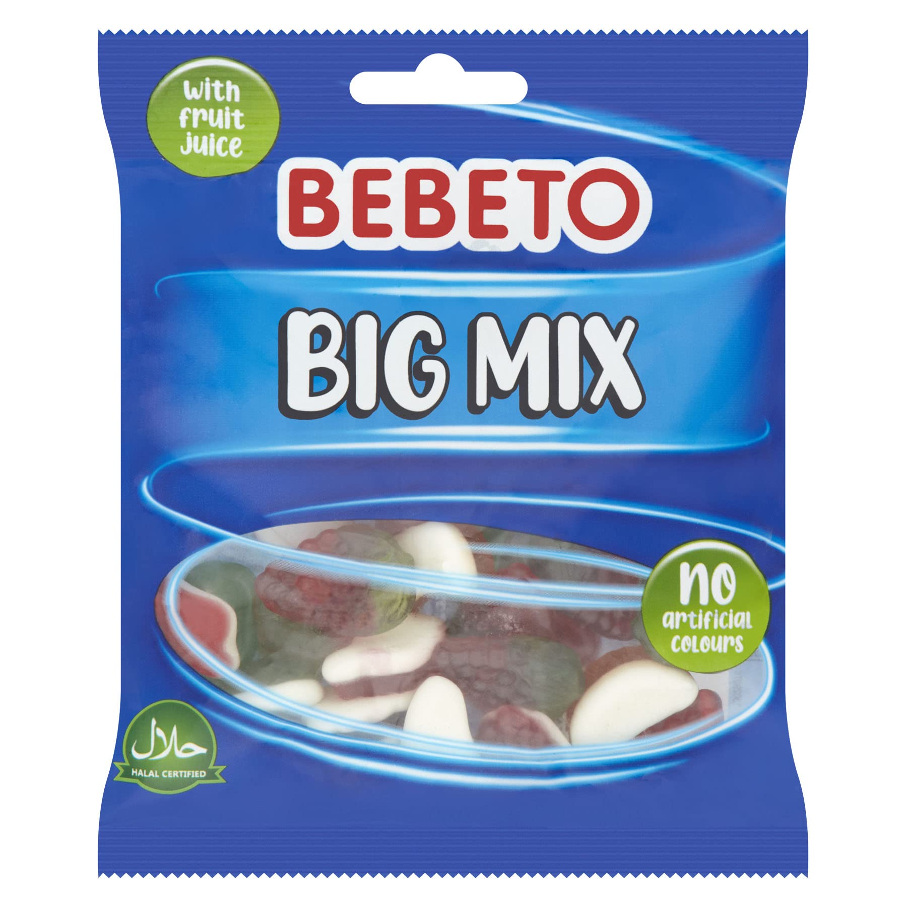 Bebeto Big Mix Fruit & Chewy Gummy Sweets | 150g Bag | 10 Items | No Artificial Colours 3