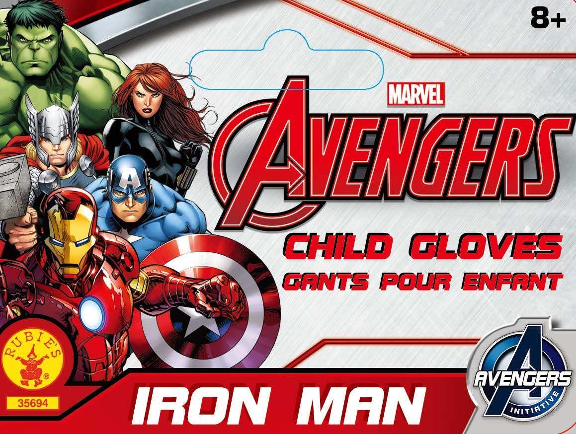 Rubies Marvel Avengers Iron Man Child Gloves | One Size | Ages 6-12