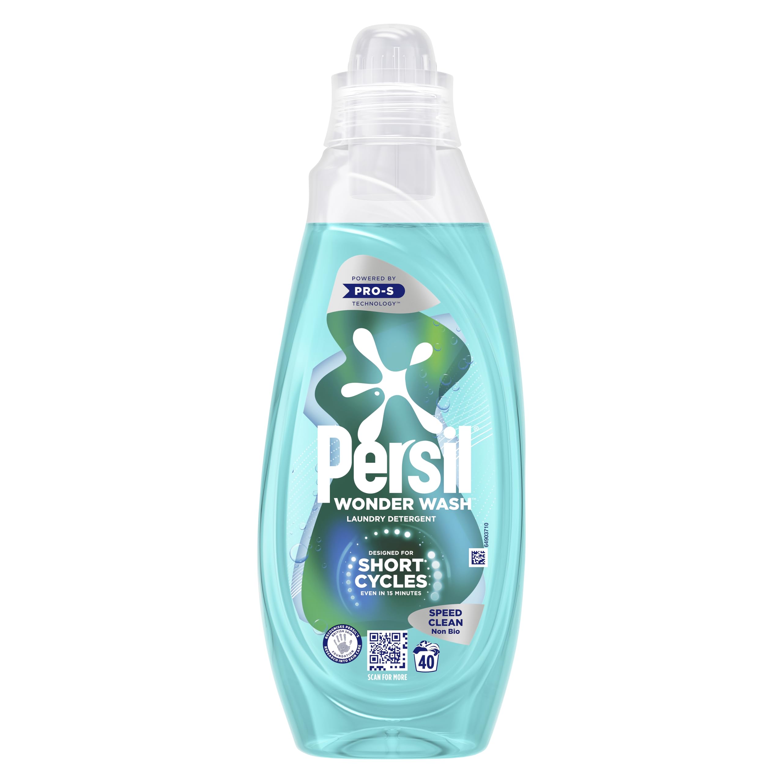 Persil Wonder Wash Speed Clean Non Bio Liquid Detergent | 1.08L | Fast Cycles