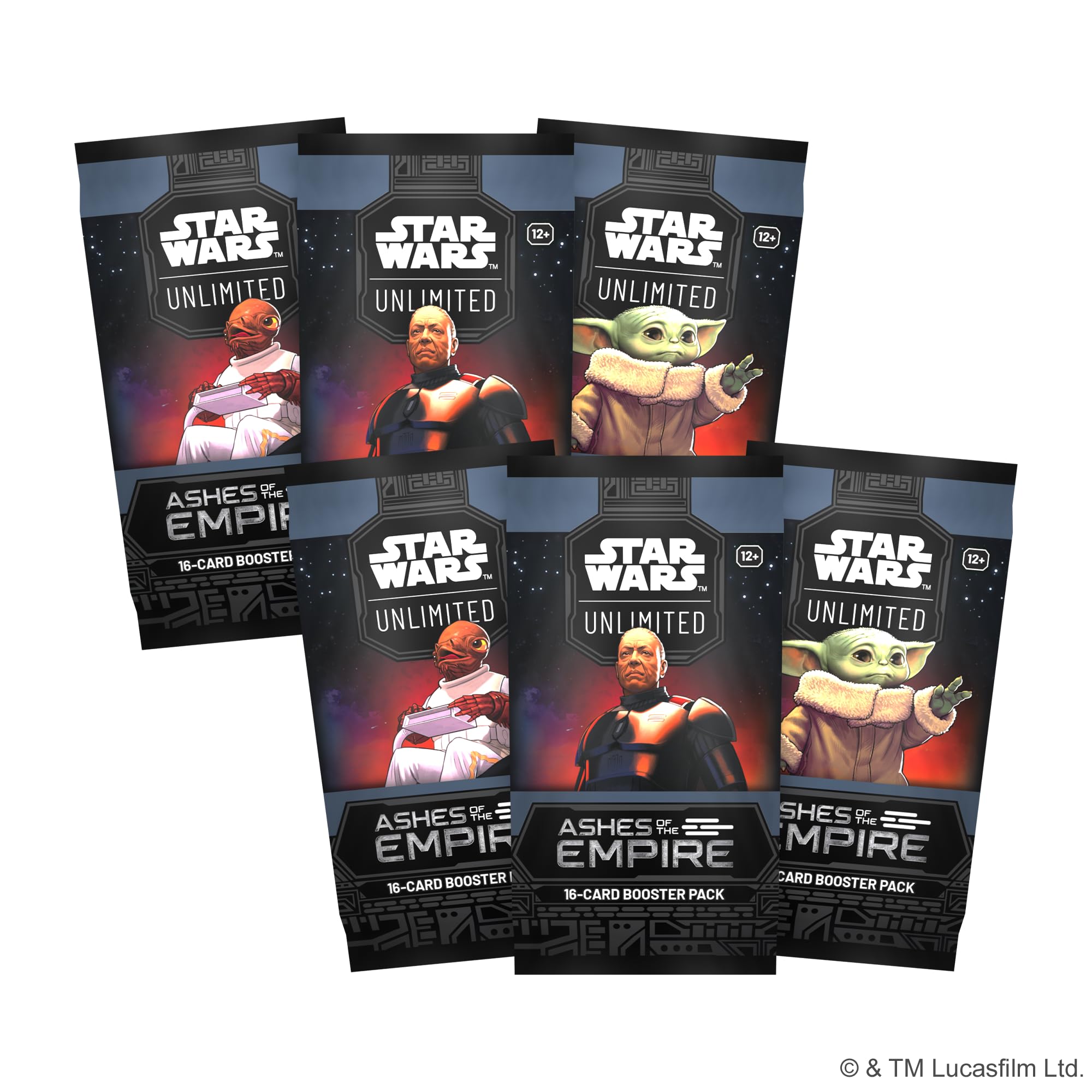 Asmodee Star Wars: Unlimited TCG Ashes of the Empire Prerelease Box - 6 Booster Packs 3