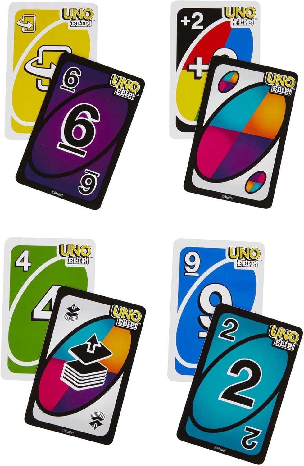 Mattel Games UNO FLIP! Family Card Game in Sturdy Tin with 112 Double-Sided Cards 3