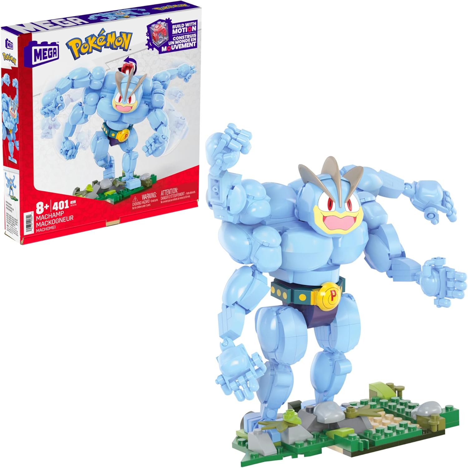 MEGA Pokémon Machamp Building Toy - 401-Piece Action Figure with Motion Brick, Ages 8+ 1