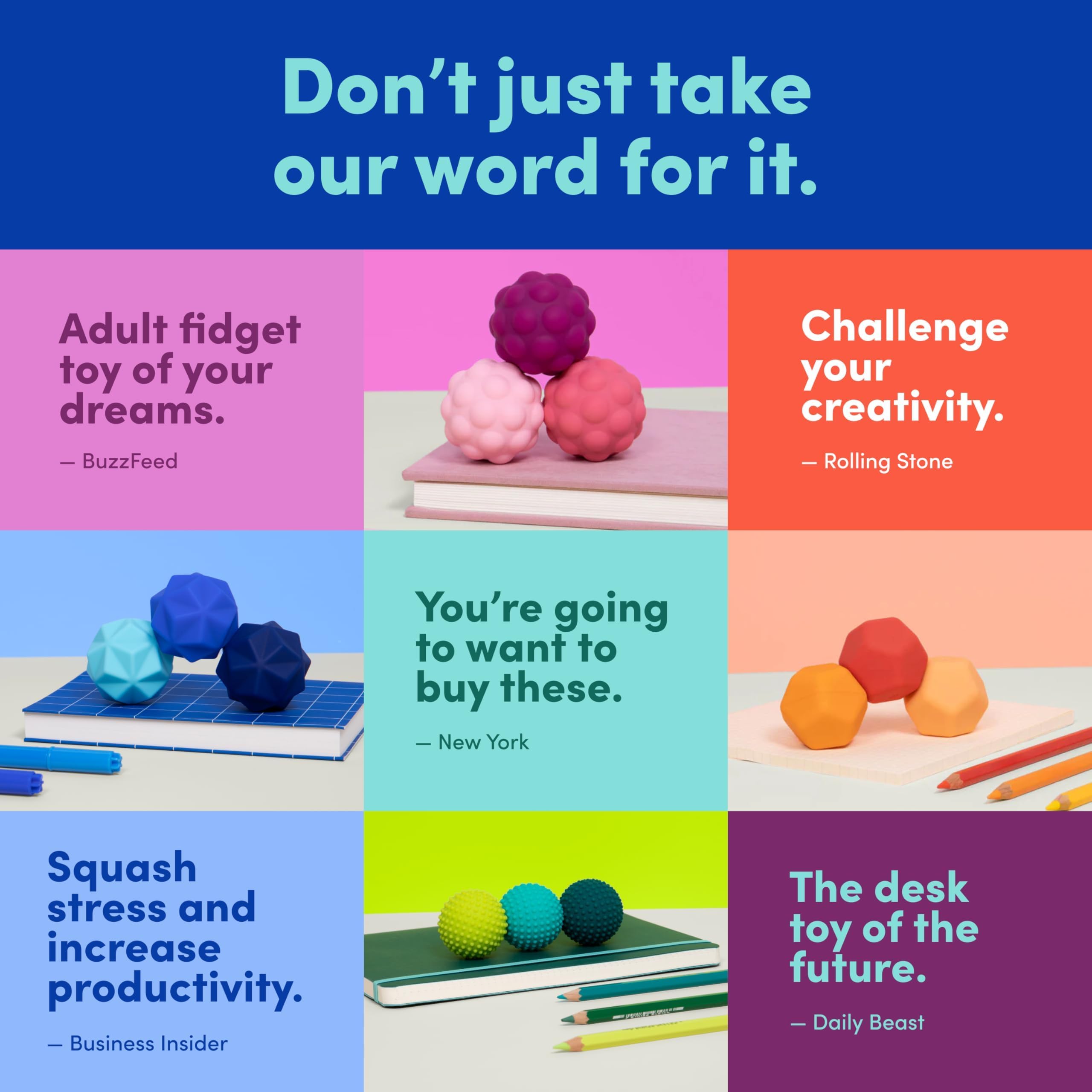 Speks Odds Soft Silicone Fidget Magnets - Silent Stress Relief Toy for Adults & Teens 14