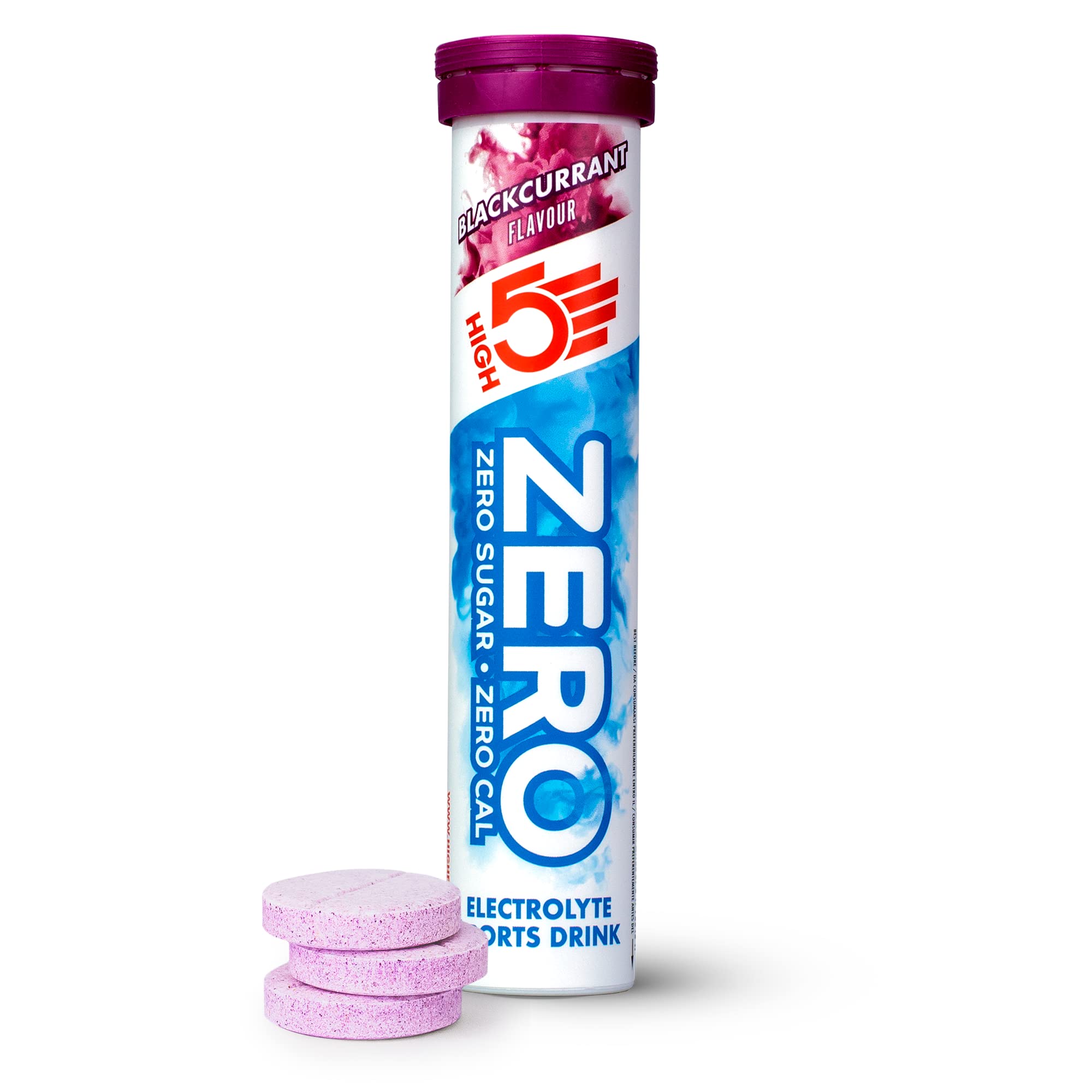 HIGH5 ZERO Electrolyte Tablets - Sugar-Free Hydration with Vitamin C | 20 Count Blackcurrant 1