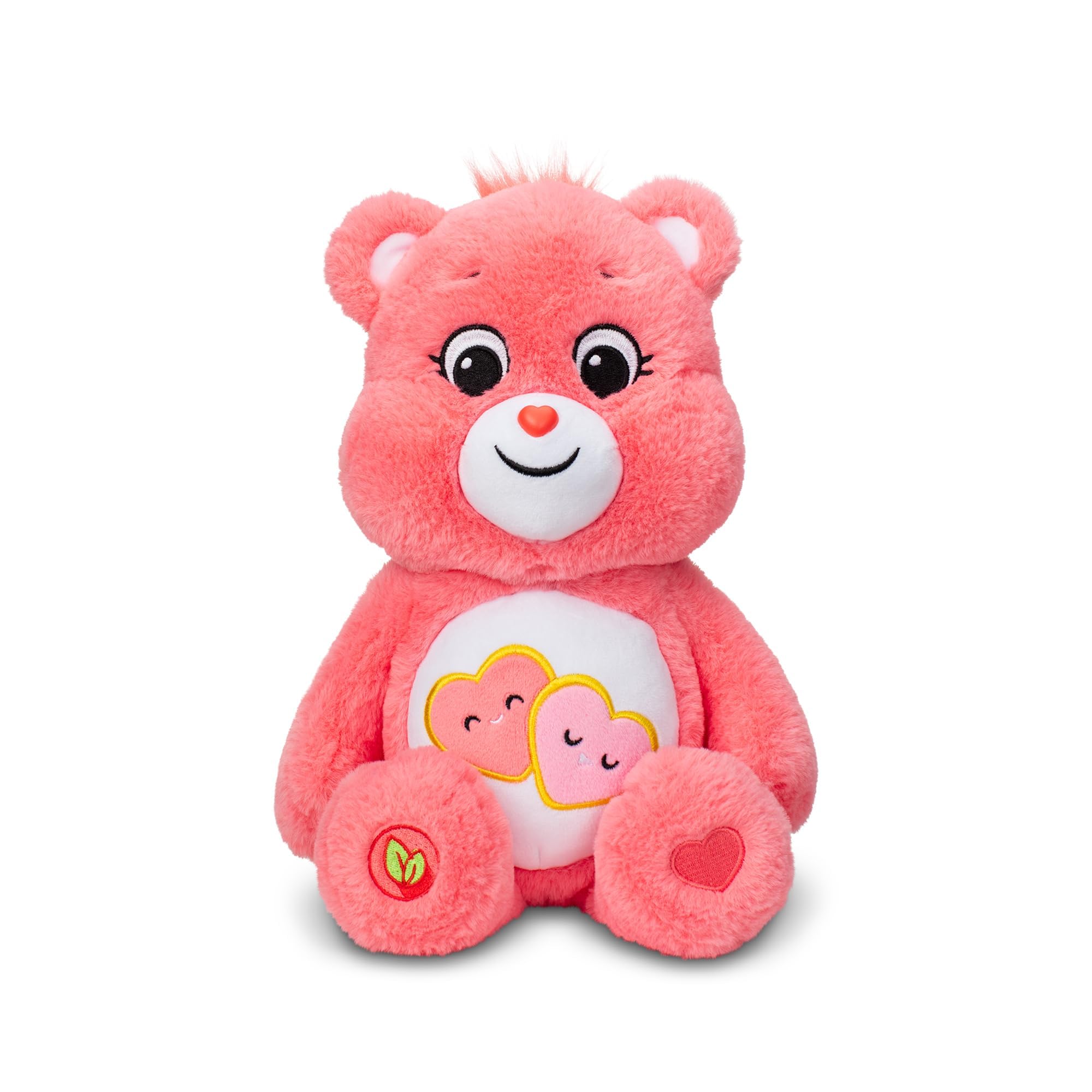 Care Bears Love-A-Lot Bear 35cm Medium Plush - Soft Huggable Stuffed Animal with Collectible Care Coin 1
