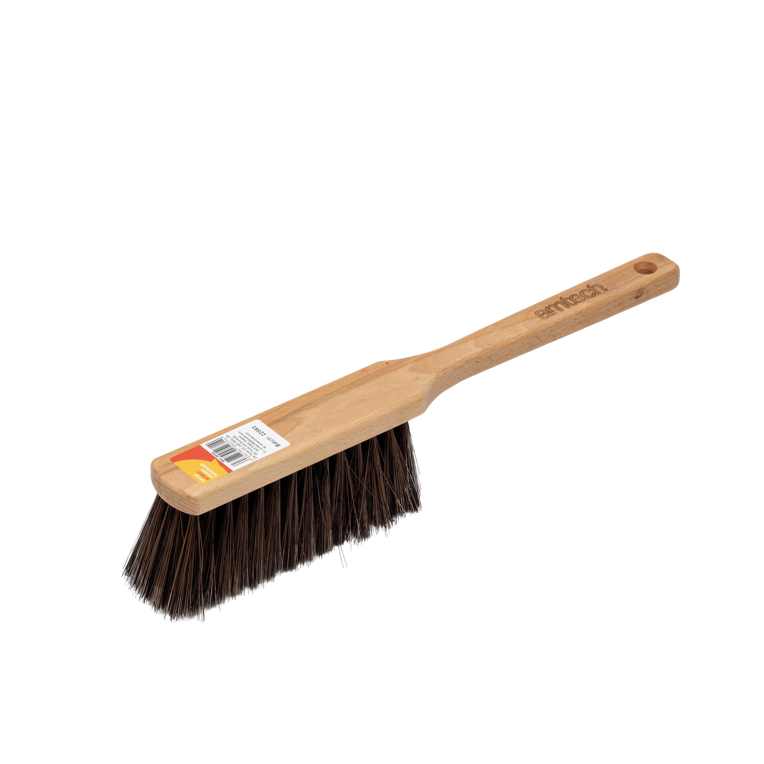 Amtech 360mm Wooden Hand Brush - Firm Bristles | Comfortable Grip | Indoor Cleaning