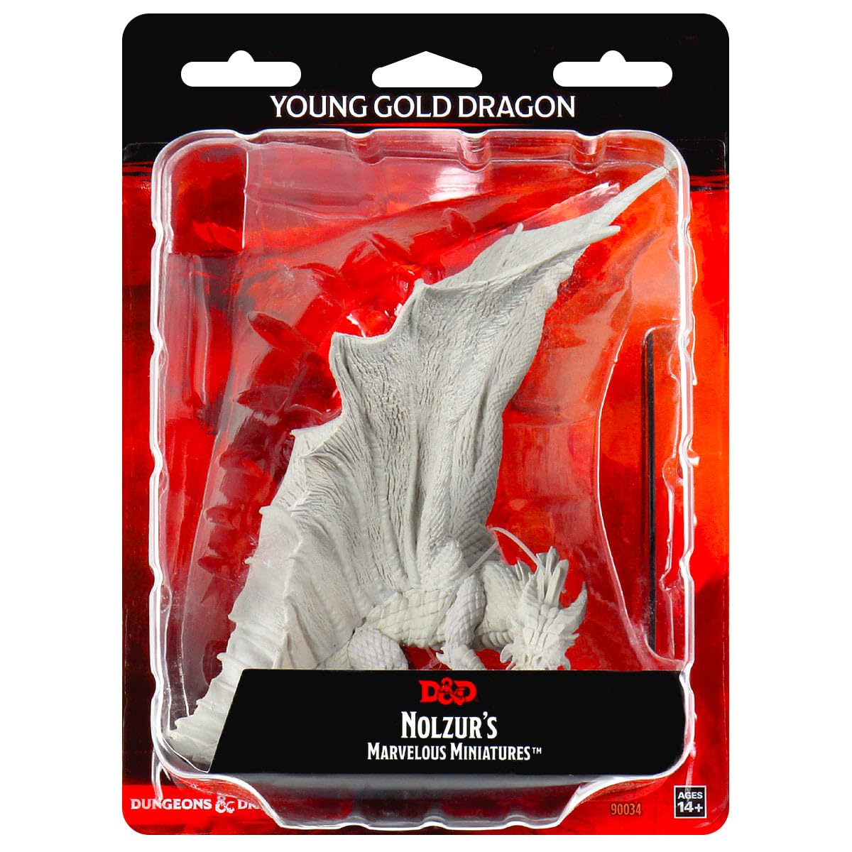 WizKids Dungeons & Dragons Young Gold Dragon - Unpainted Miniature | Ages 12+ | 60 Minutes Playing Time