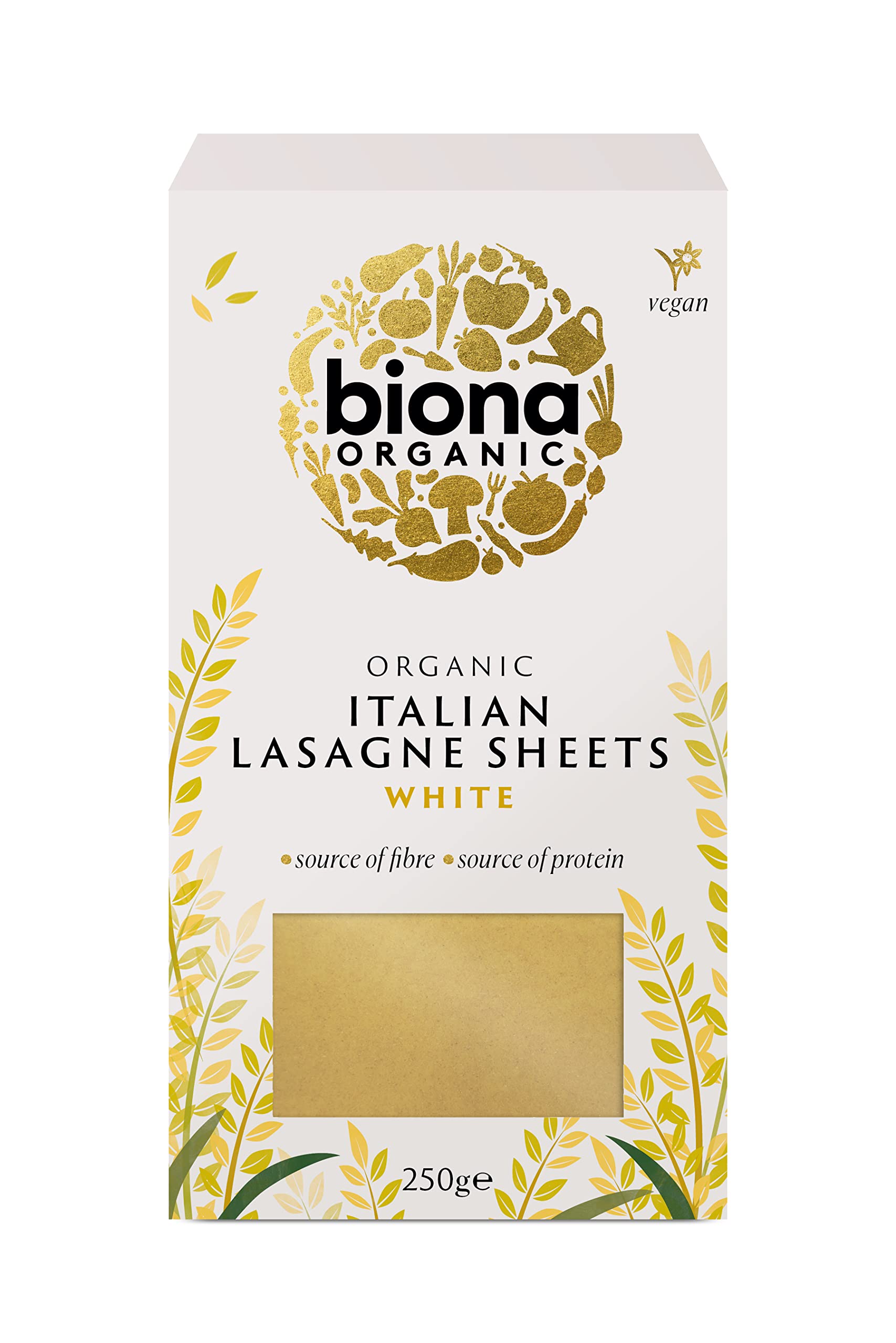 Biona White Wheat Lasagne 250g - Organic Pasta Sheets 1