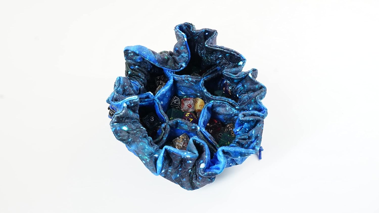 Metallic Dice Games Galaxy Velvet Dice Bag with Pockets 1