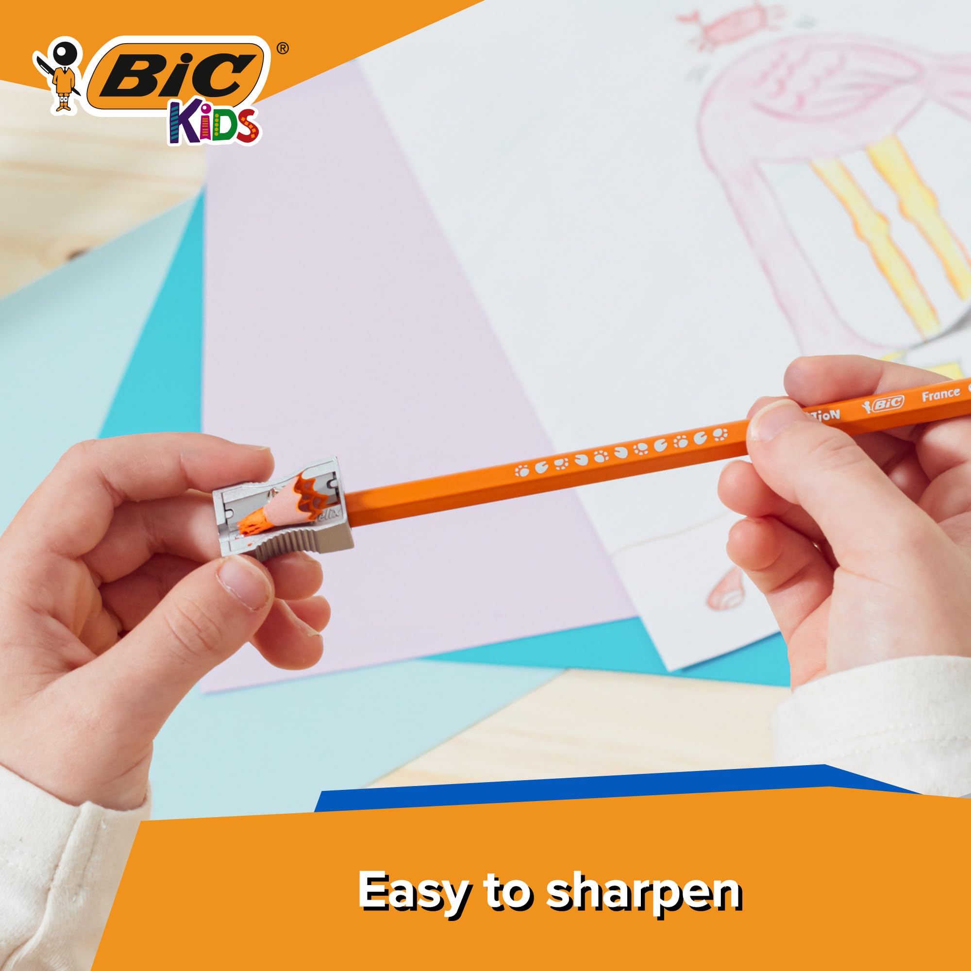 BIC Kids Evolution Vivid Colouring Pencils - Wood-Free, Durable Art Supplies for Kids 5+ 9