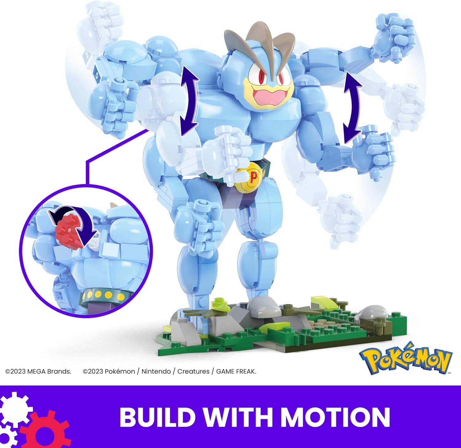 MEGA Pokémon Machamp Building Toy - 401-Piece Action Figure with Motion Brick, Ages 8+ 2