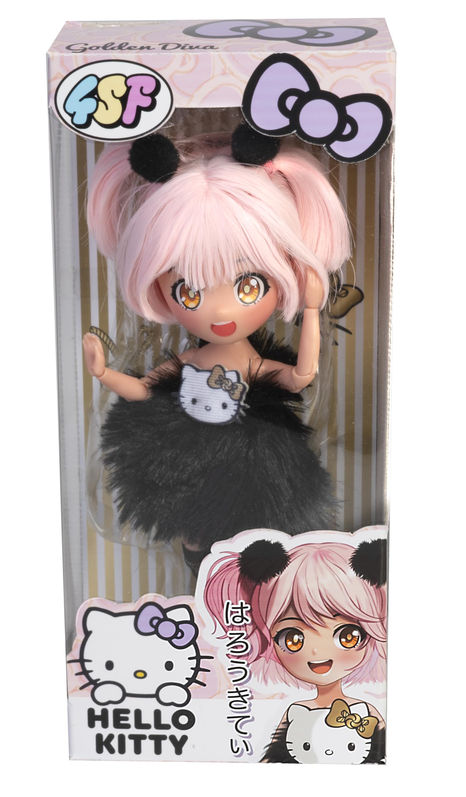 Hello Kitty Manga Doll - Pink Golden Diva Fashion Doll for Ages 3+ 4