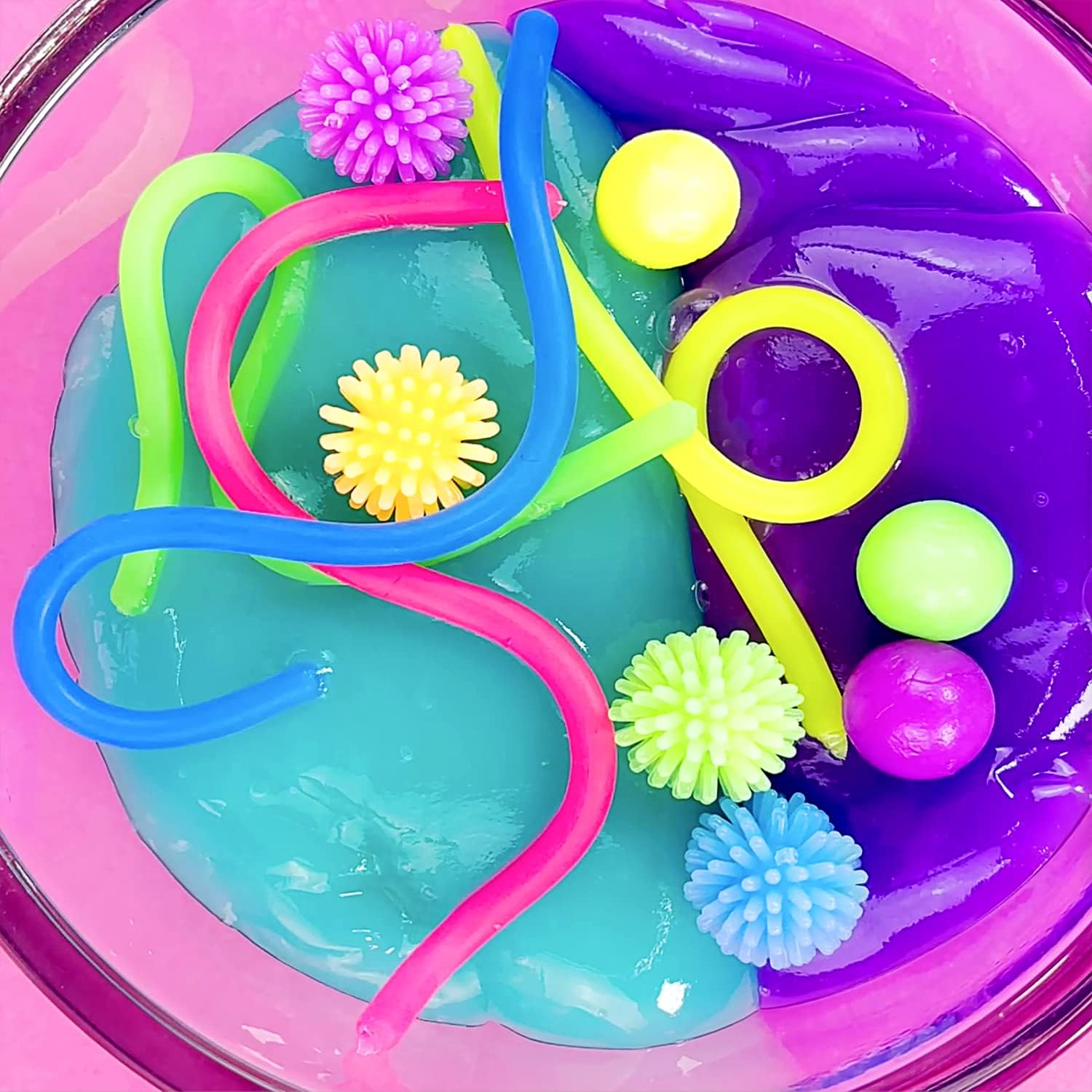 So Slime 1KG Fidget Slime Bucket - Colourful Sensory Slime with Fidget Toys & Storage Container for Kids 6+ 5