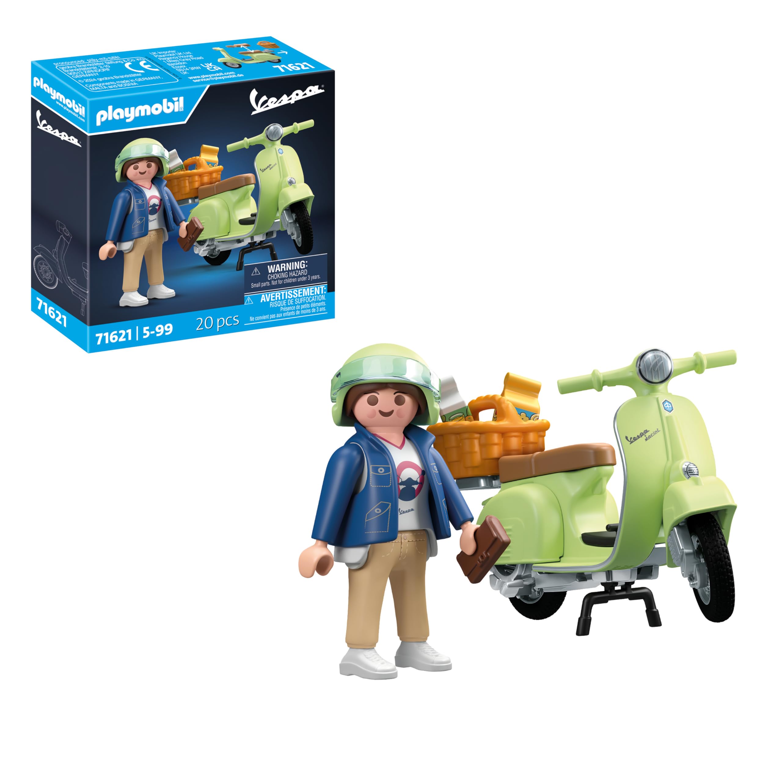 Playmobil 1969 Vespa 150 Sprint Veloce Light Green Vintage Scooter Set 1